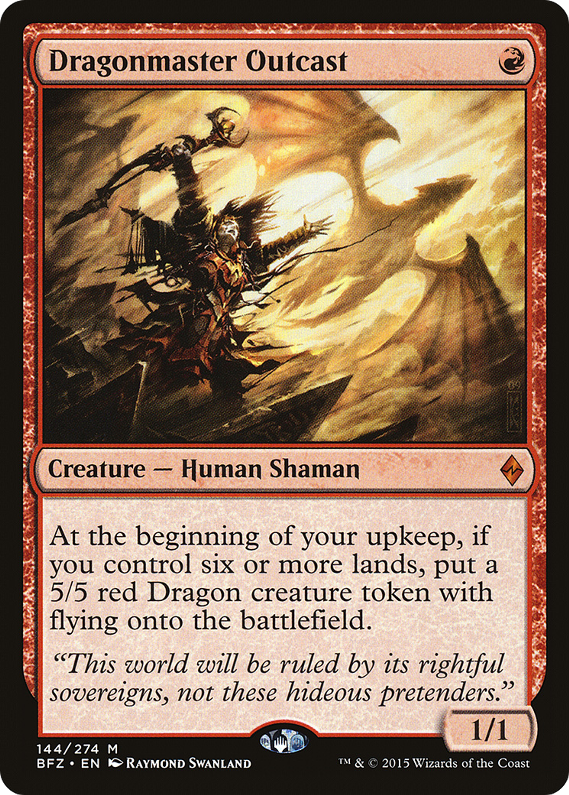 Dragonmaster Outcast — Battle for Zendikar — Magic: The Gathering