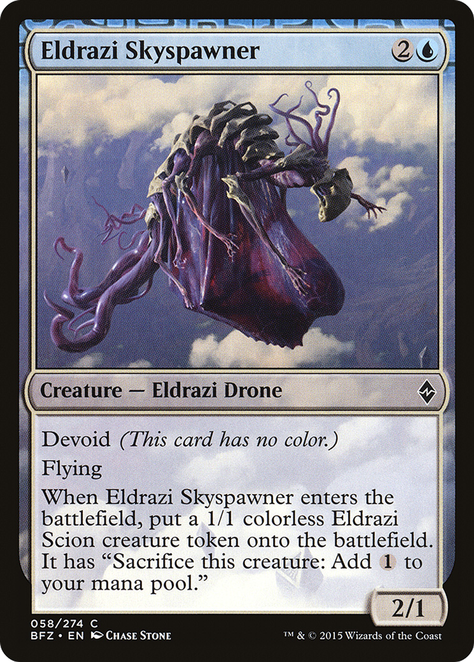 Engendreur céleste eldrazi — Battle for Zendikar — Magic: The Gathering