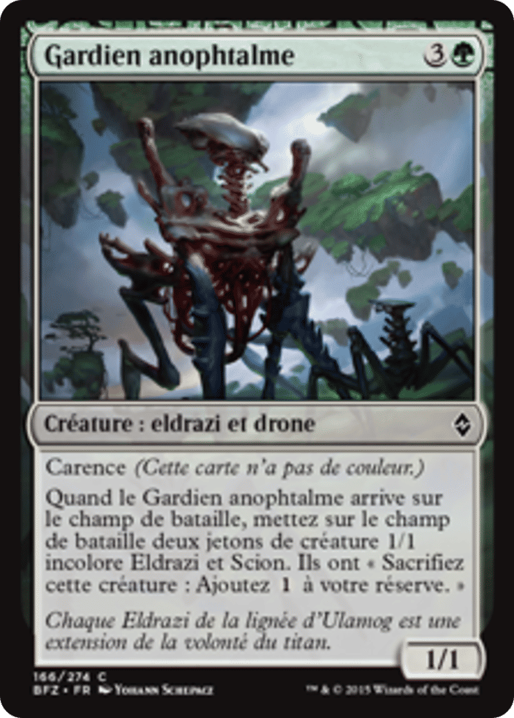 Gardien anophtalme — Battle for Zendikar — Magic: The Gathering
