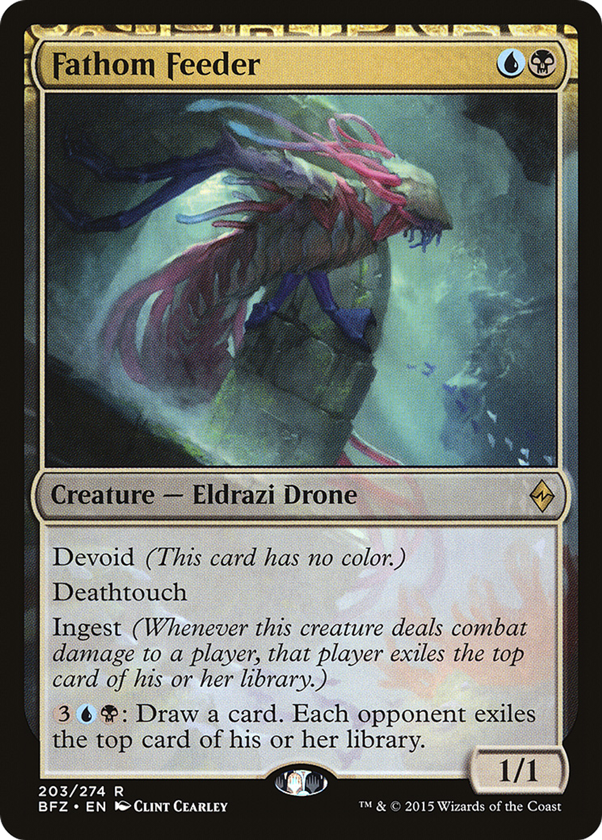 Fathom Feeder — Battle for Zendikar — Magic: The Gathering