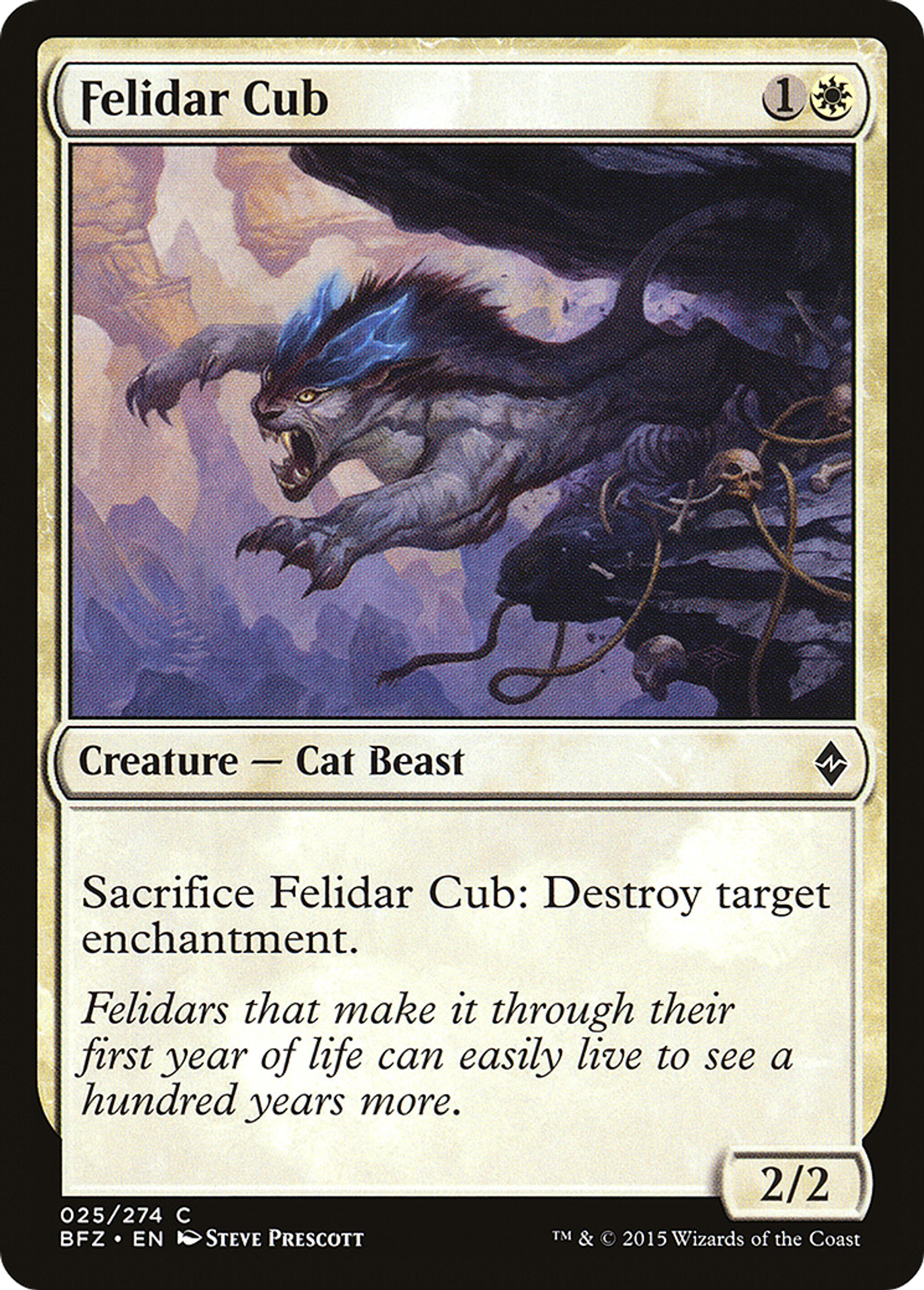 Felidar Cub — Battle for Zendikar — Magic: The Gathering