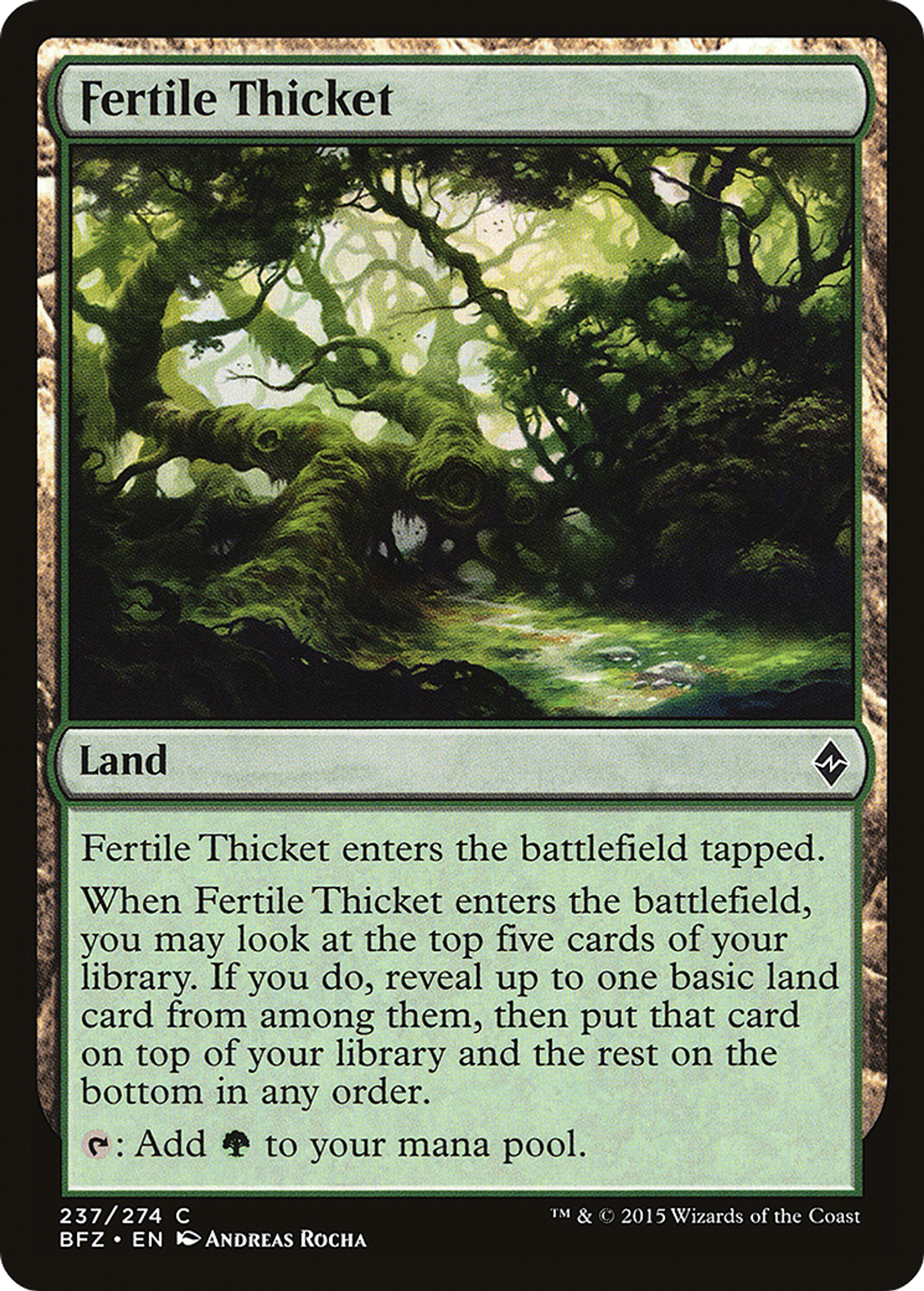 Fertile Thicket — Battle for Zendikar — Magic: The Gathering