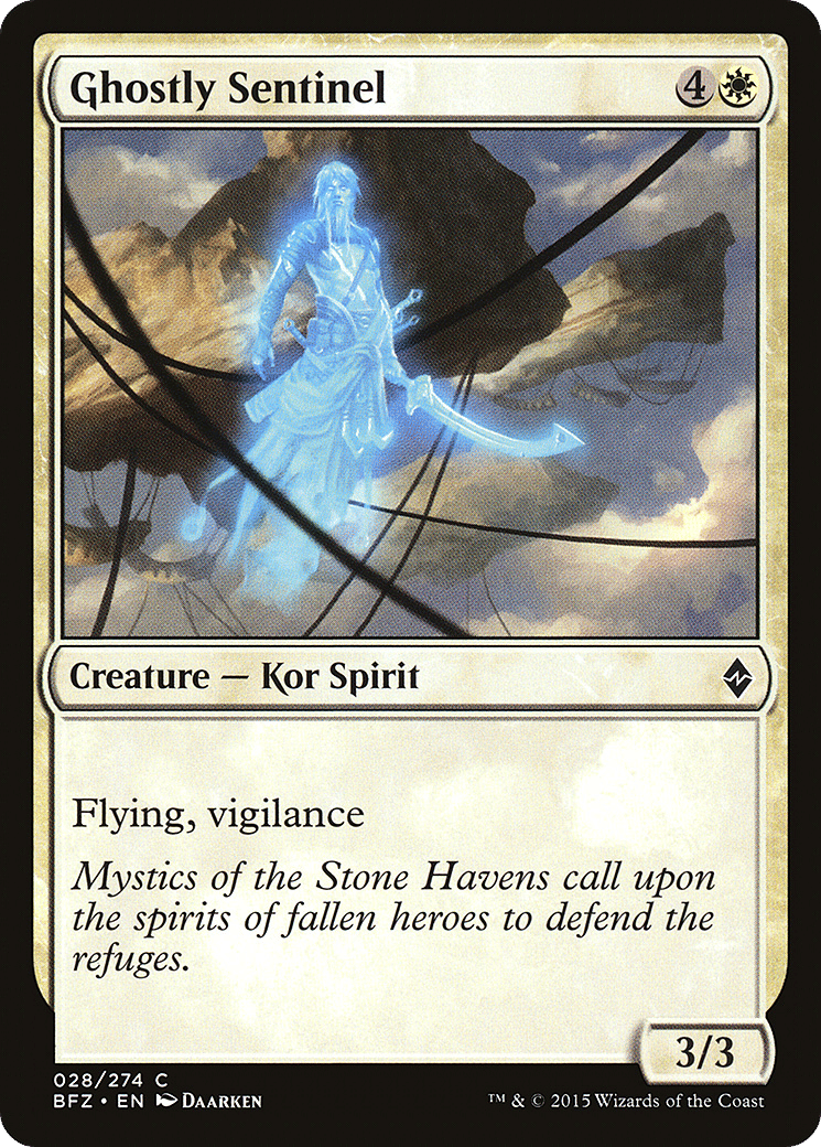 Ghostly Sentinel — Battle for Zendikar — Magic: The Gathering