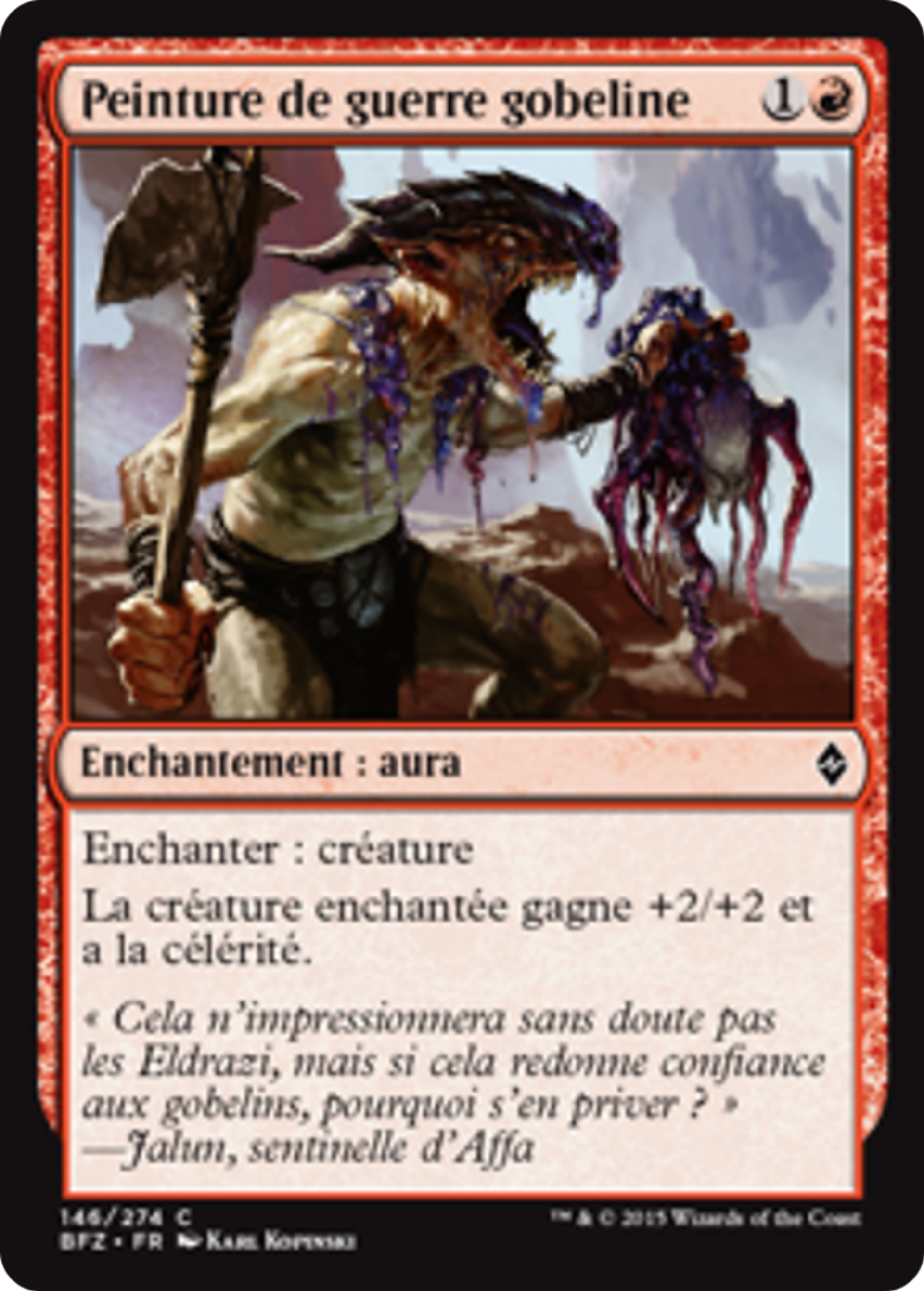 Peinture de guerre gobeline — Battle for Zendikar — Magic: The Gathering