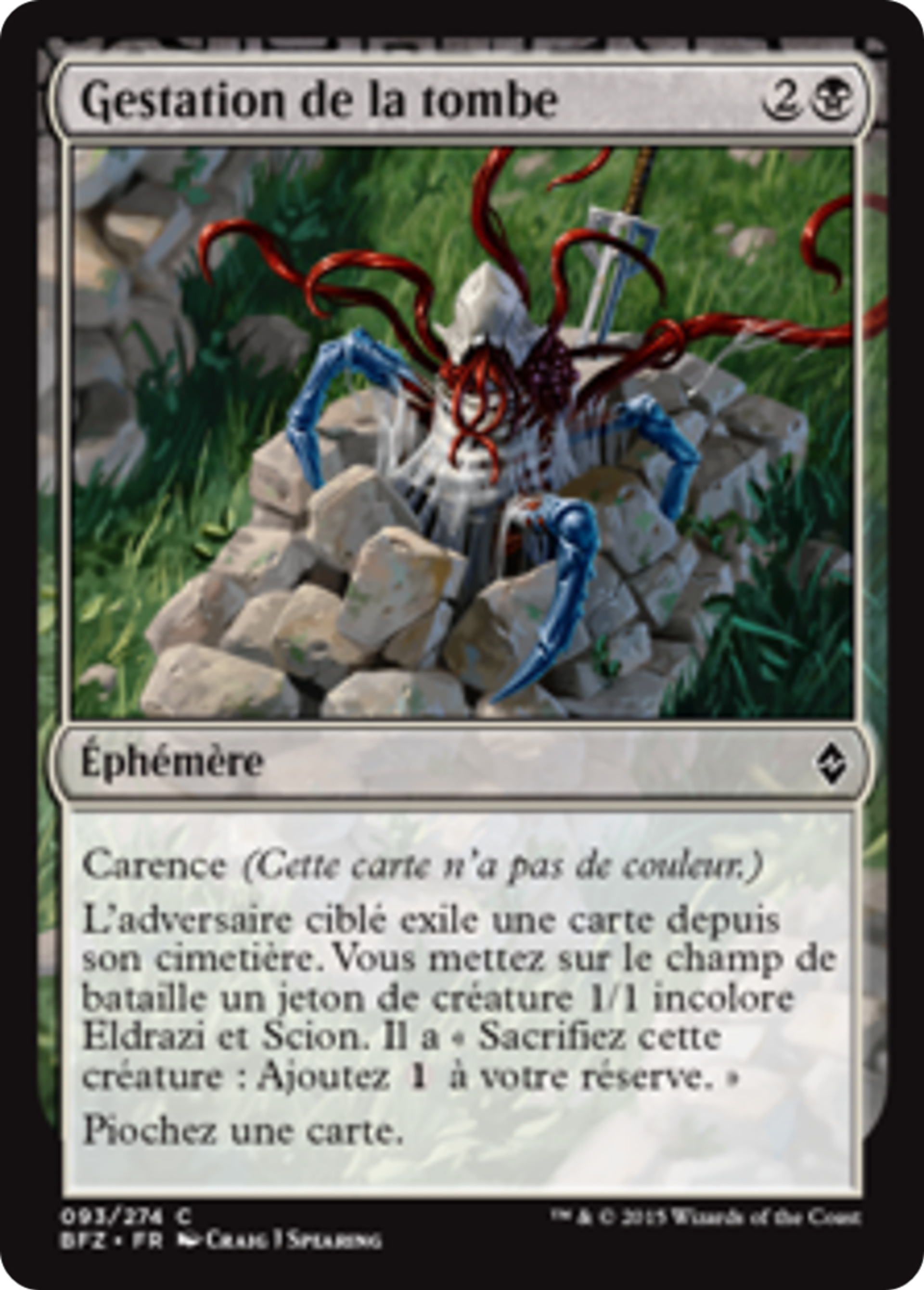 Gestation de la tombe — Battle for Zendikar — Magic: The Gathering