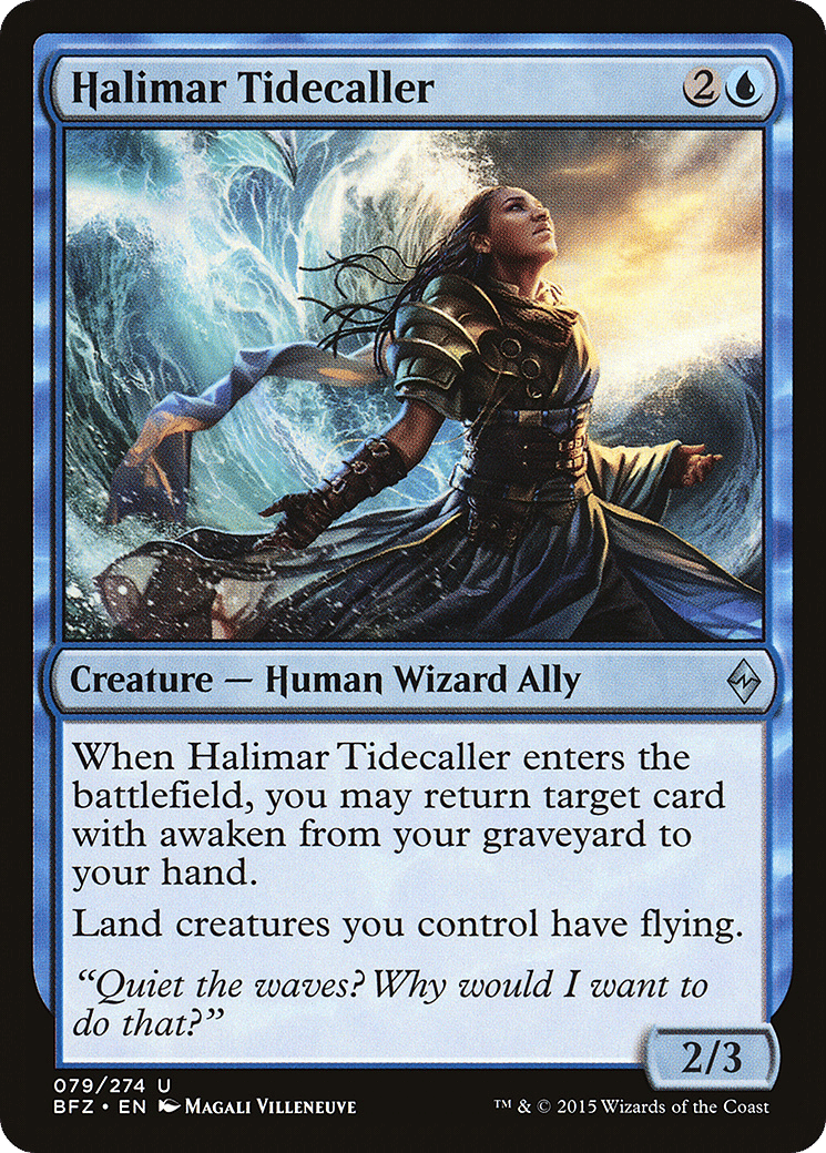Halimar Tidecaller — Battle for Zendikar — Magic: The Gathering