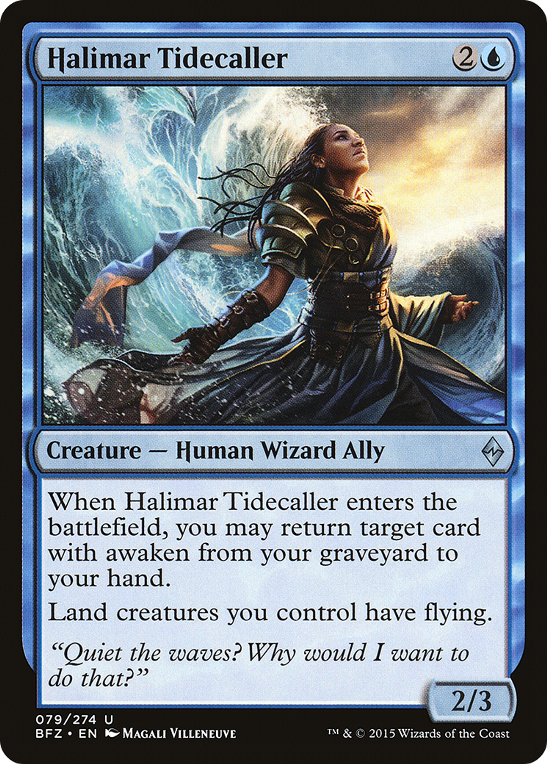 Halimar Tidecaller — Battle for Zendikar — Magic: The Gathering