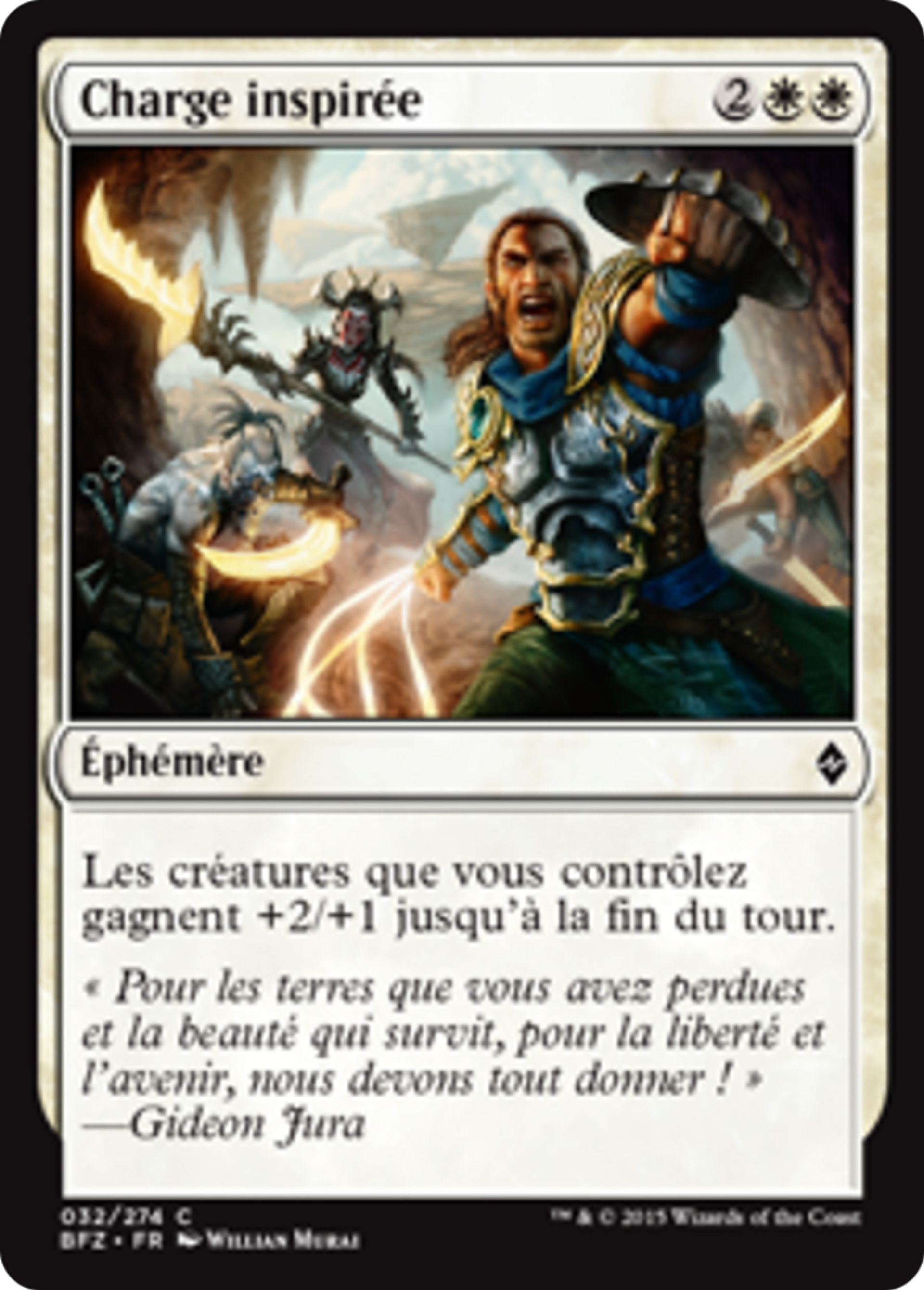 Charge inspirée — Battle for Zendikar — Magic: The Gathering