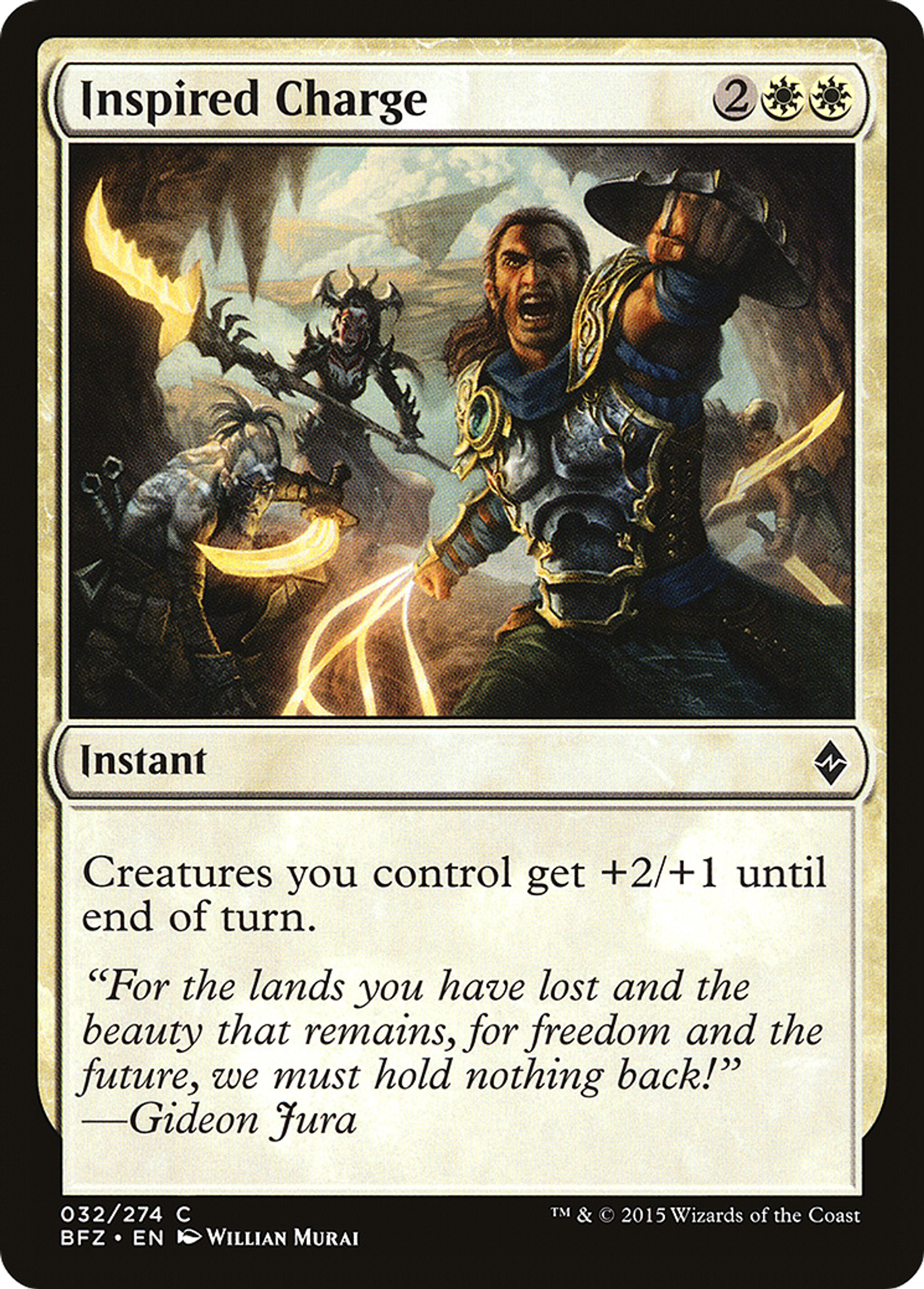 Charge inspirée — Battle for Zendikar — Magic: The Gathering
