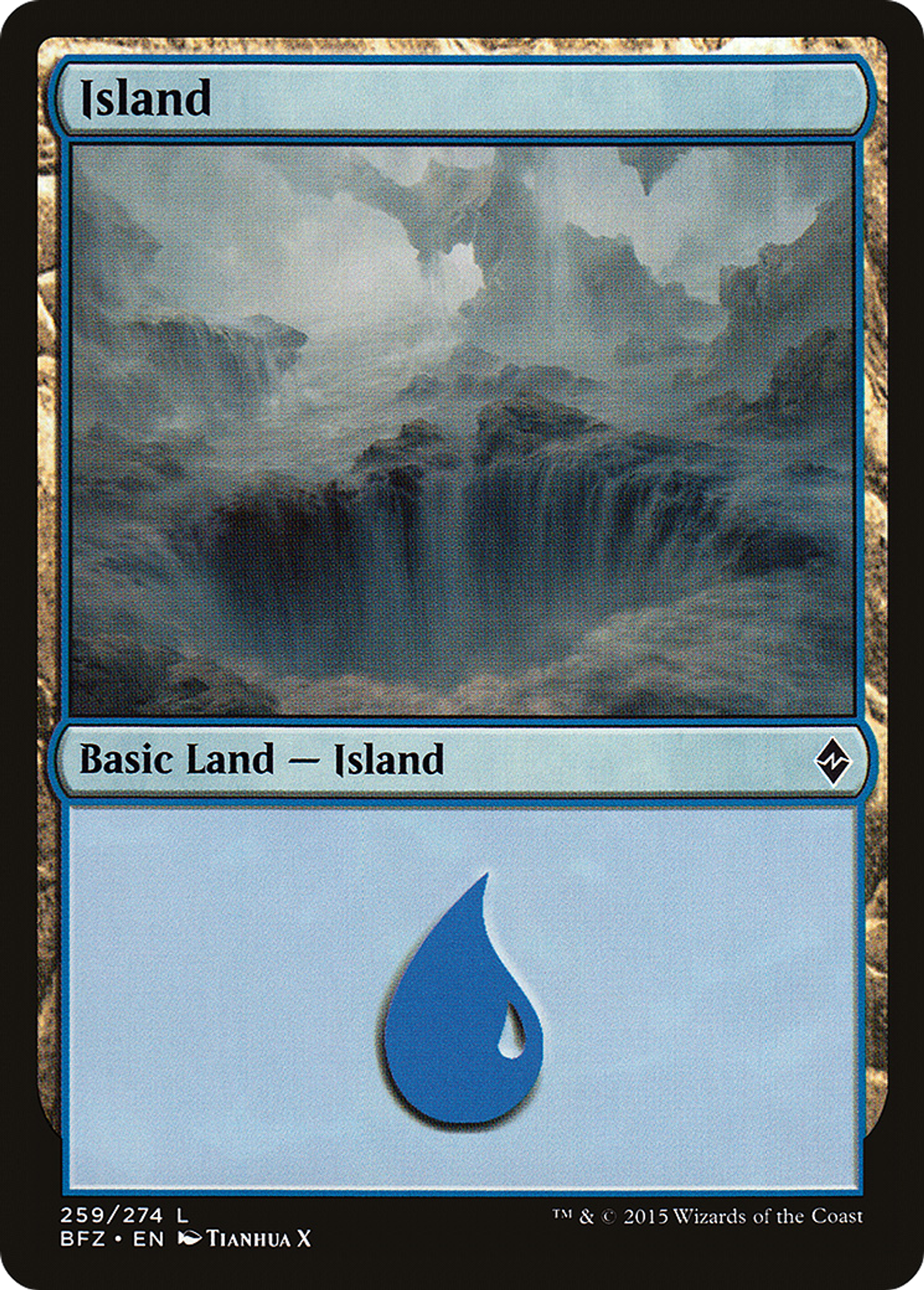 Island — Battle for Zendikar — Magic: The Gathering