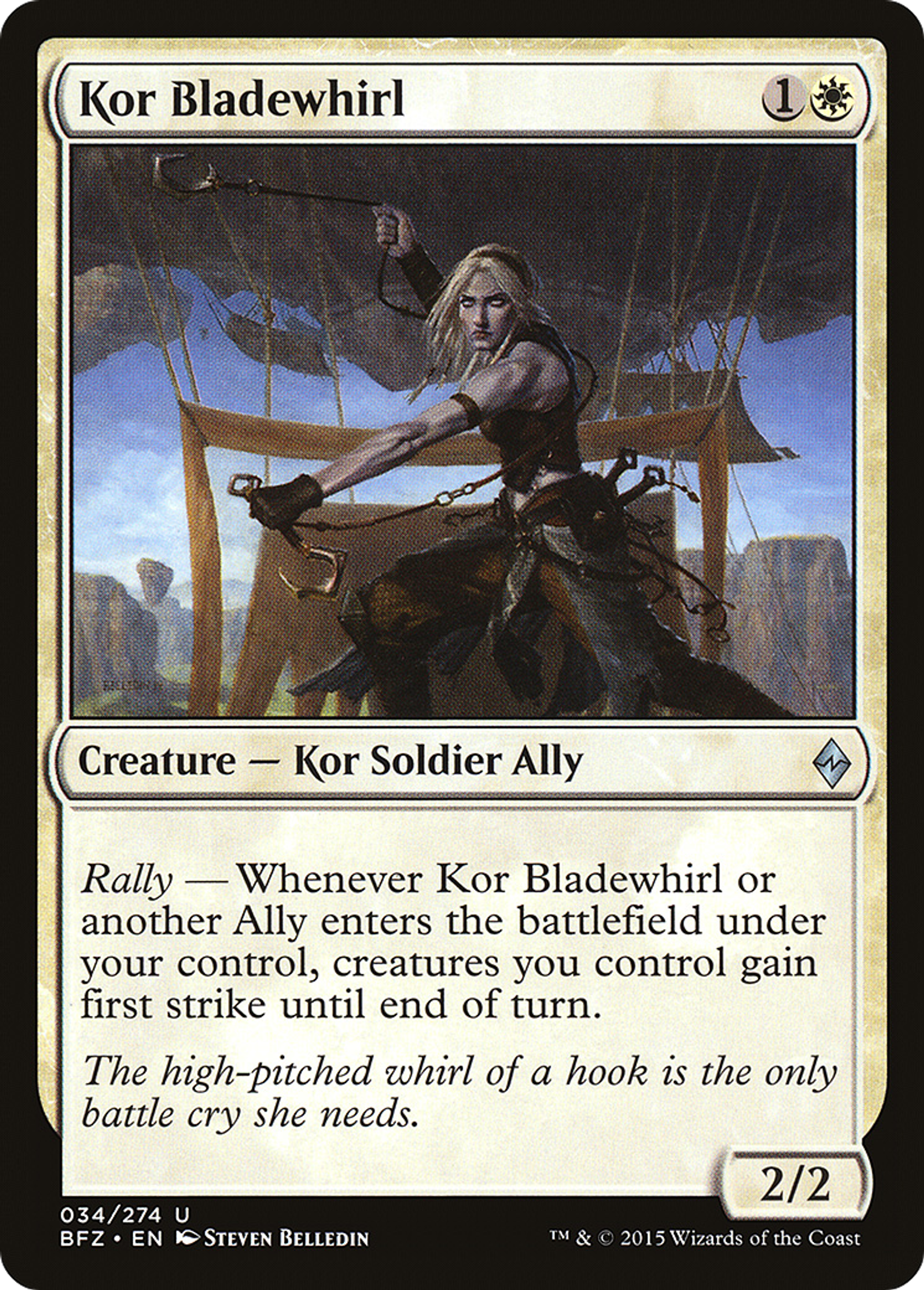 Kor Bladewhirl — Battle for Zendikar — Magic: The Gathering