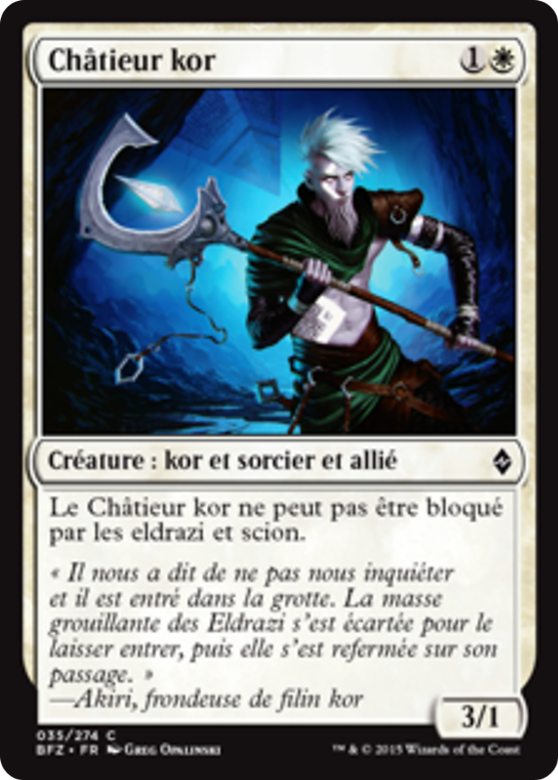 Châtieur kor — Battle for Zendikar — Magic: The Gathering
