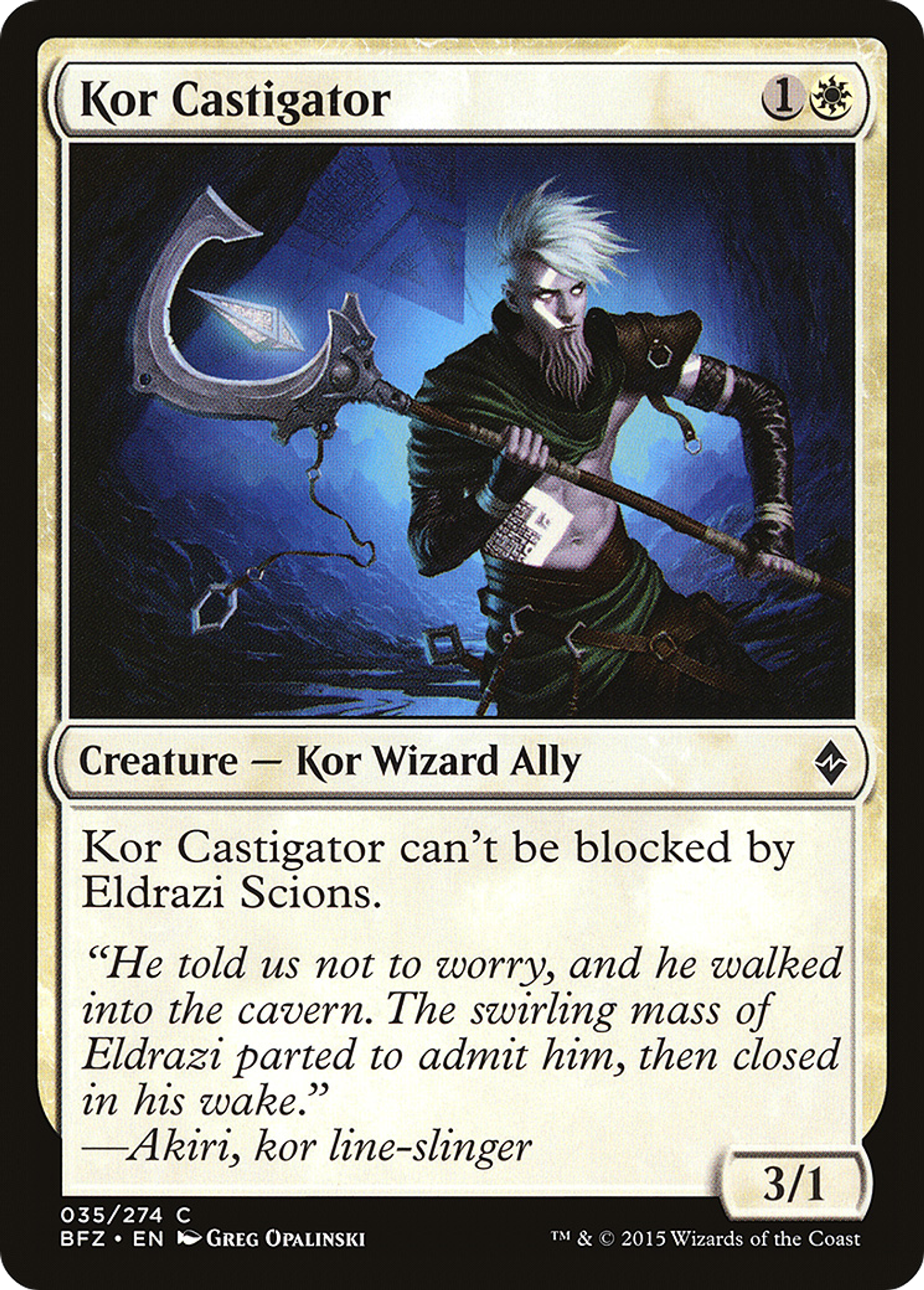 Châtieur kor — Battle for Zendikar — Magic: The Gathering