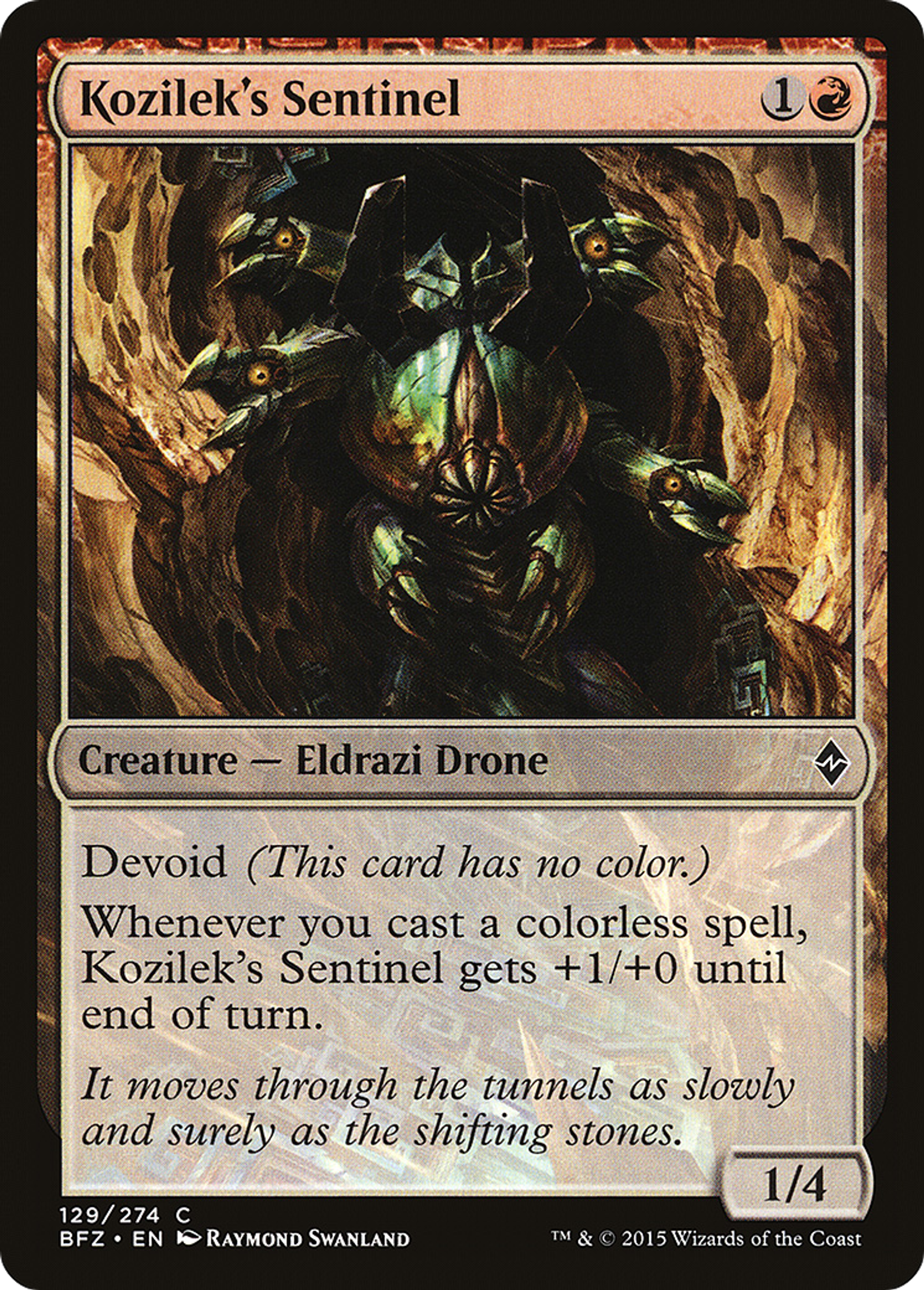 Kozilek's Sentinel — Battle for Zendikar — Magic: The Gathering