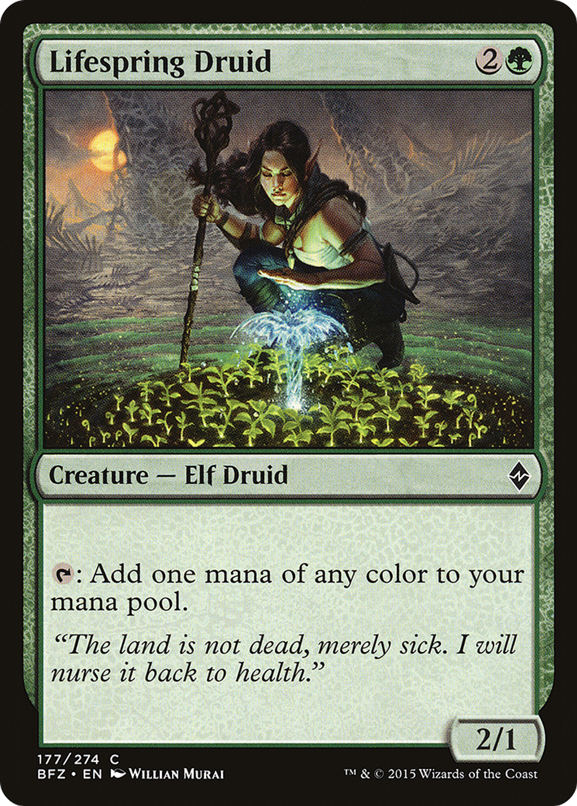 Lifespring Druid — Battle for Zendikar — Magic: The Gathering
