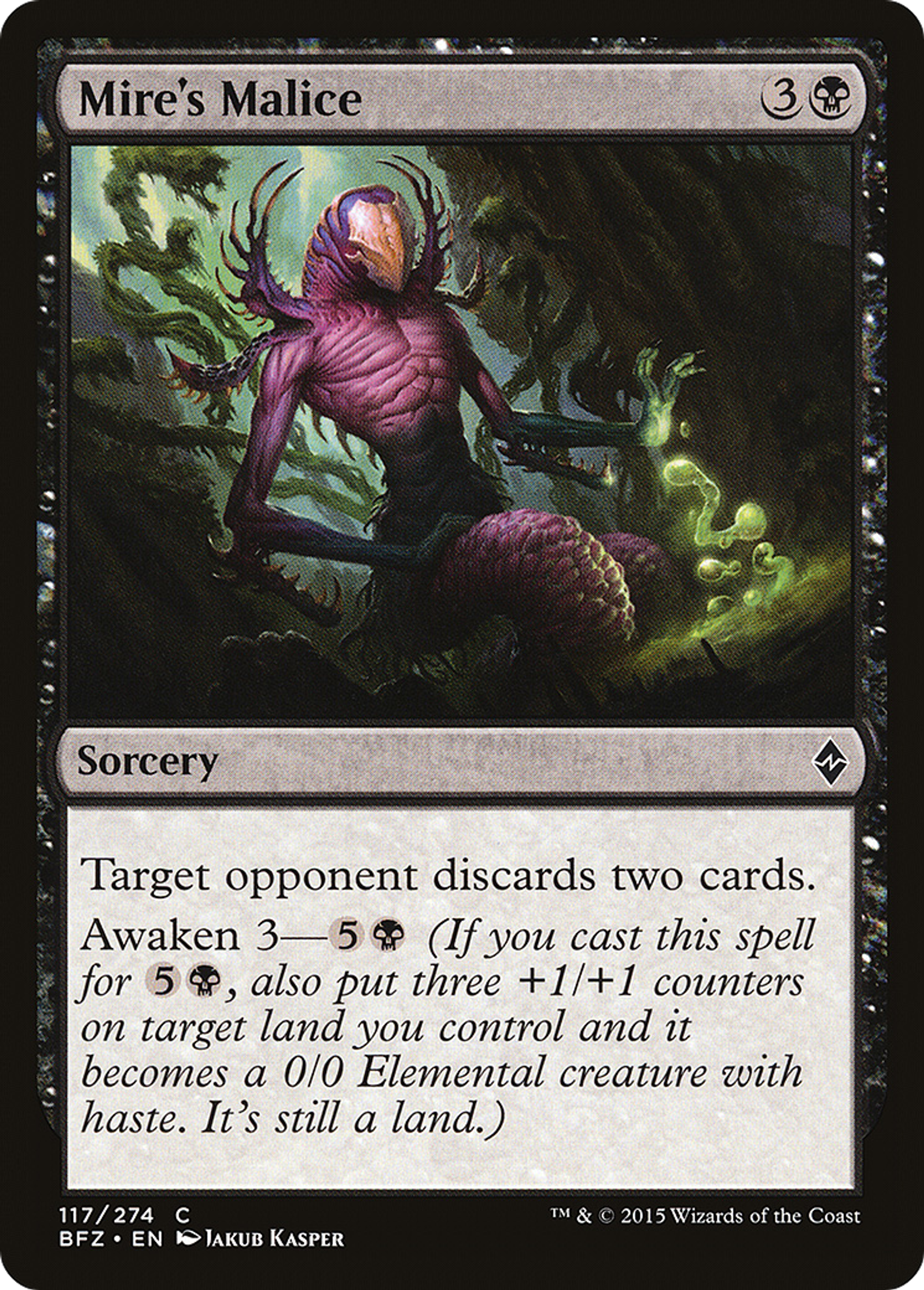 Mire's Malice — Battle for Zendikar — Magic: The Gathering