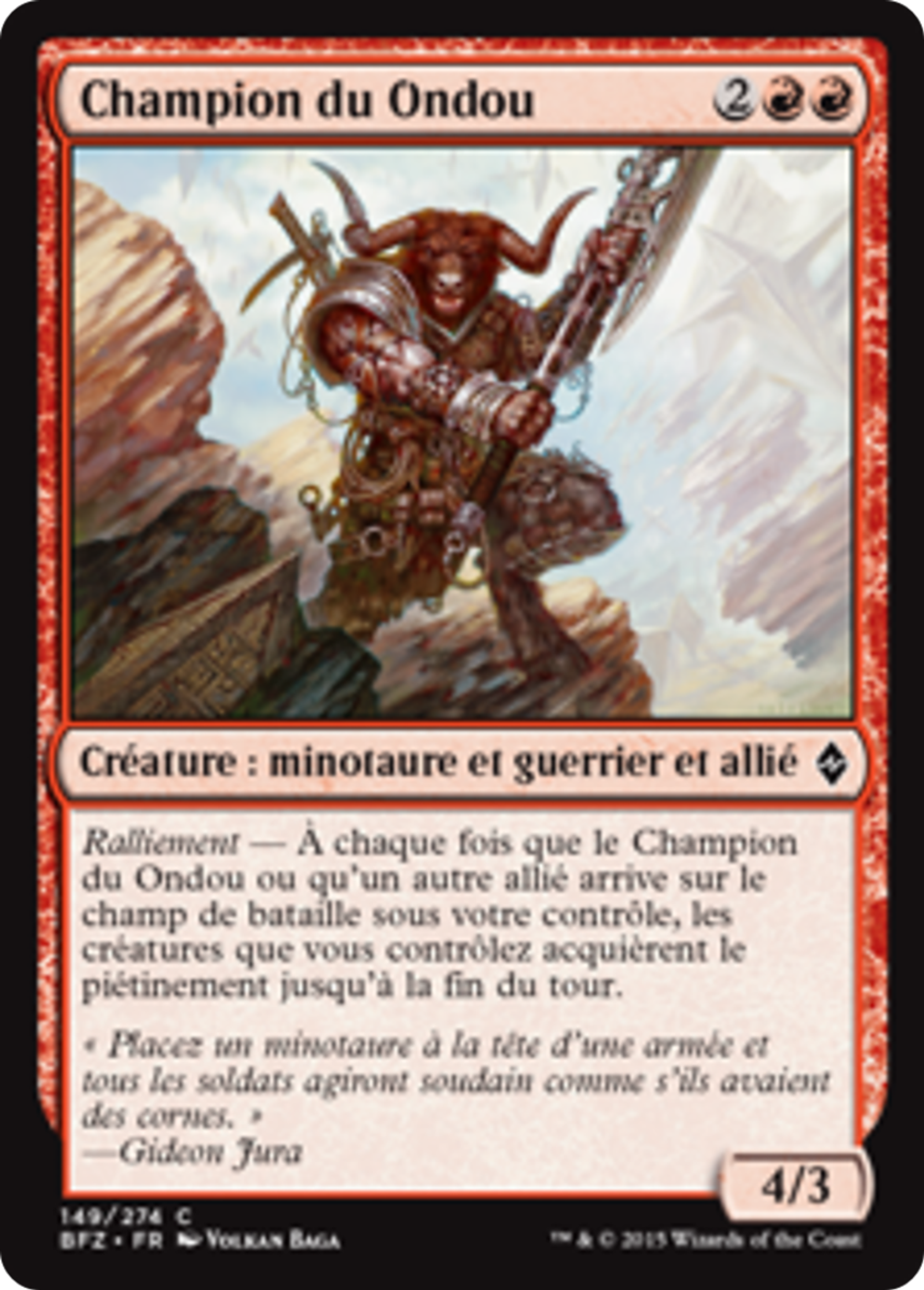 Champion du Ondou — Battle for Zendikar — Magic: The Gathering