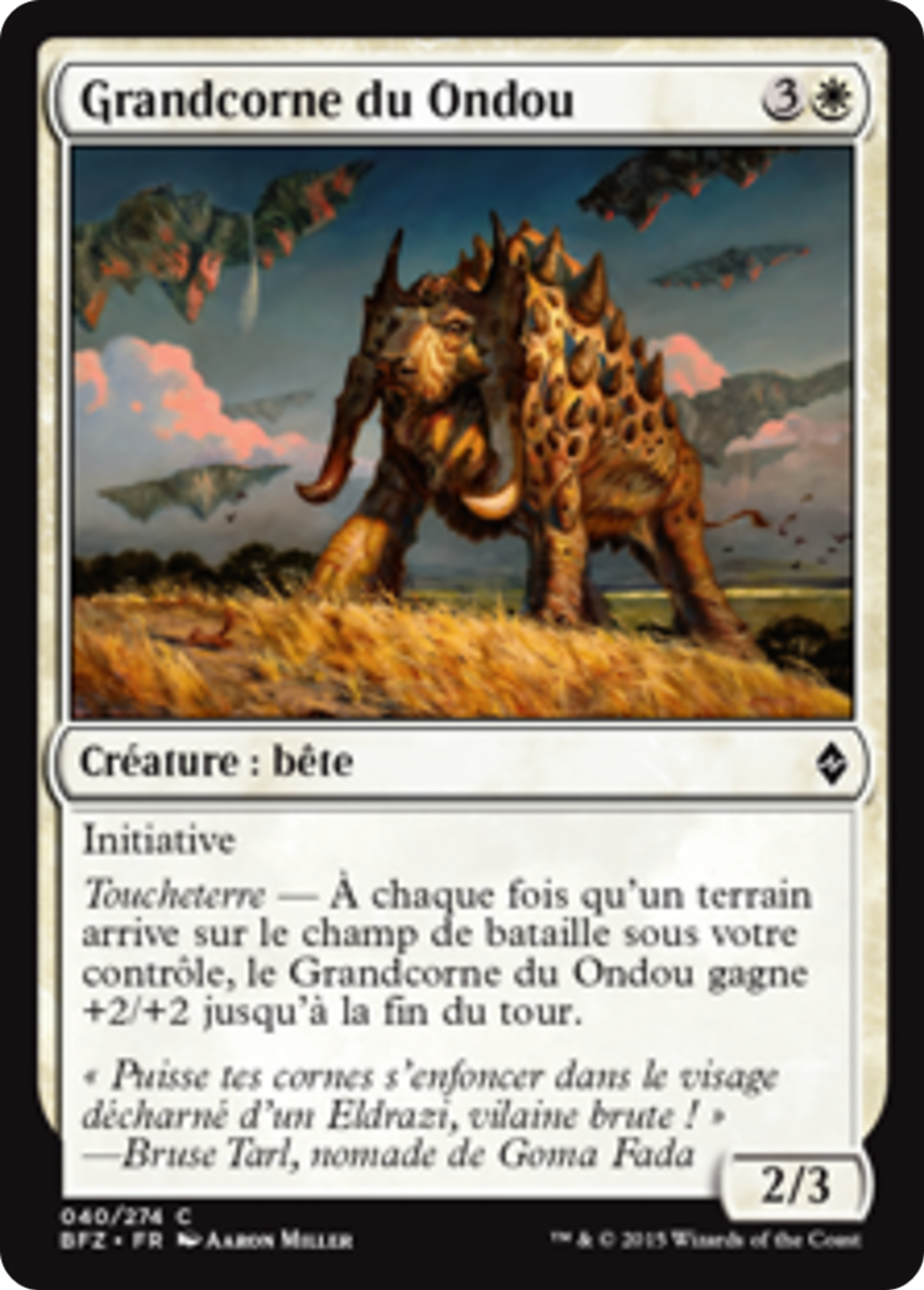 Grandcorne du Ondou — Battle for Zendikar — Magic: The Gathering