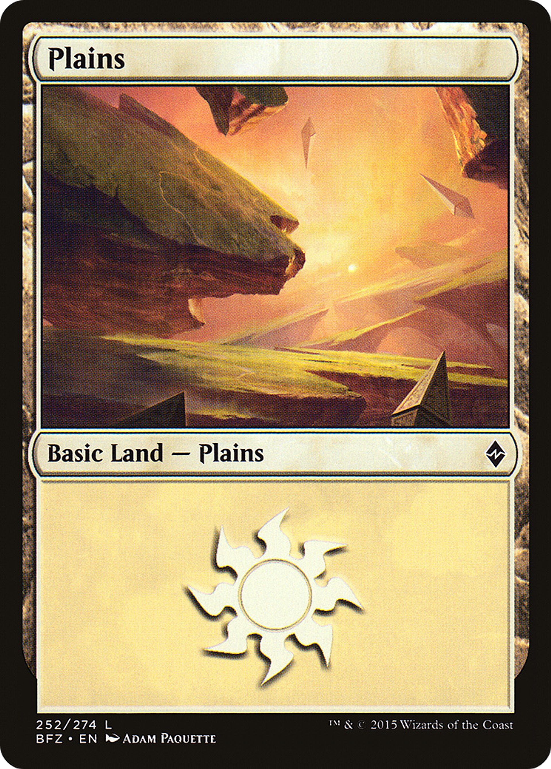 Plains — Battle for Zendikar — Magic: The Gathering