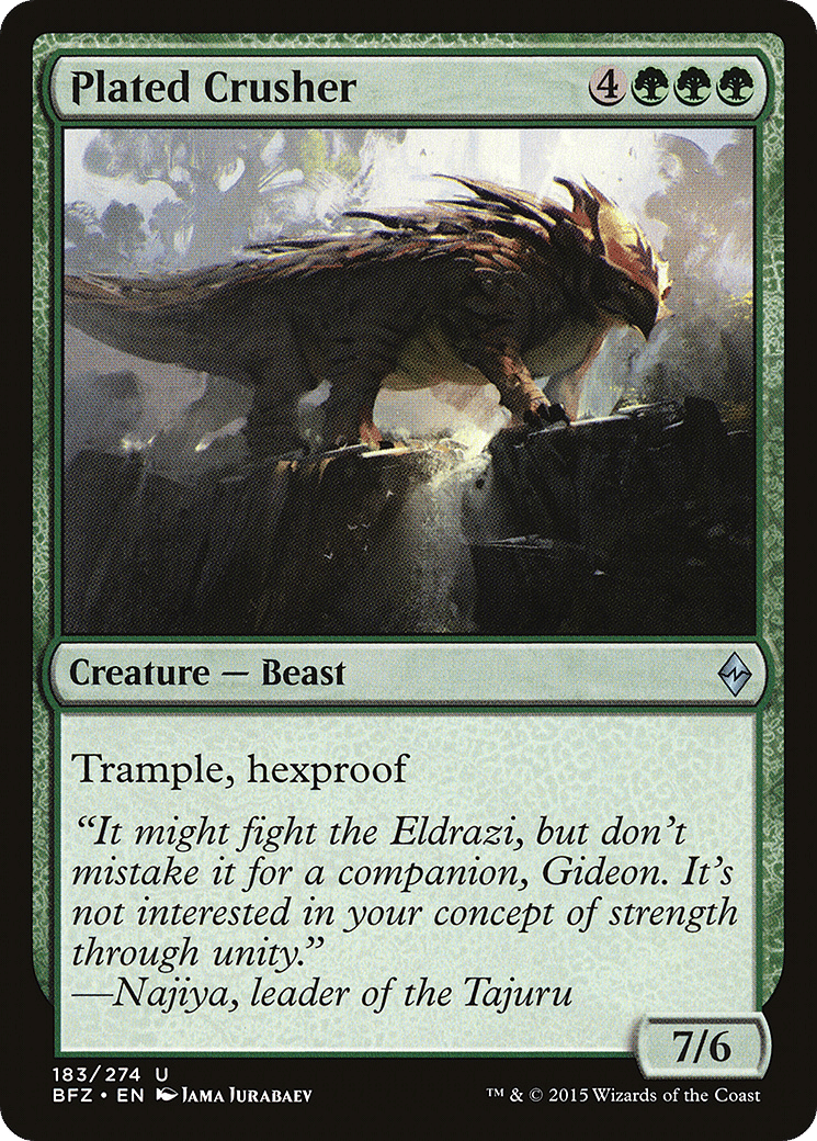 Plated Crusher — Battle for Zendikar — Magic: The Gathering