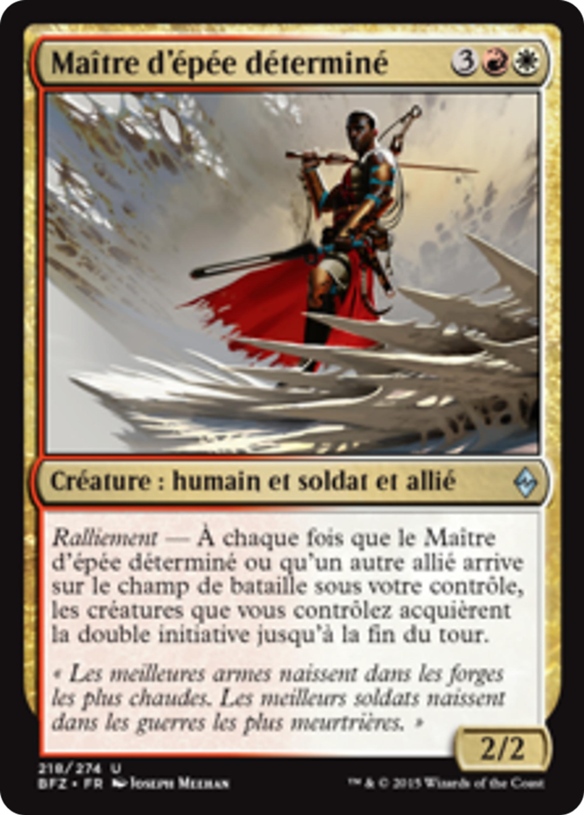 Maître d'épée déterminé — Battle for Zendikar — Magic: The Gathering
