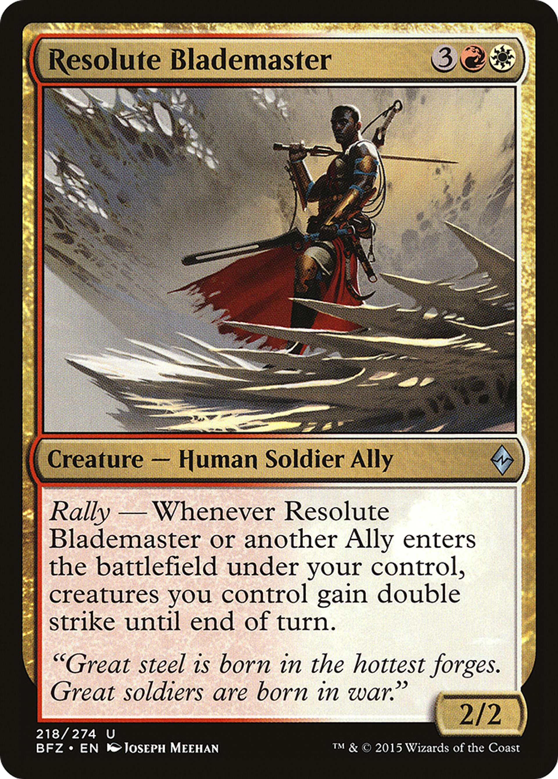 Resolute Blademaster — Battle for Zendikar — Magic: The Gathering