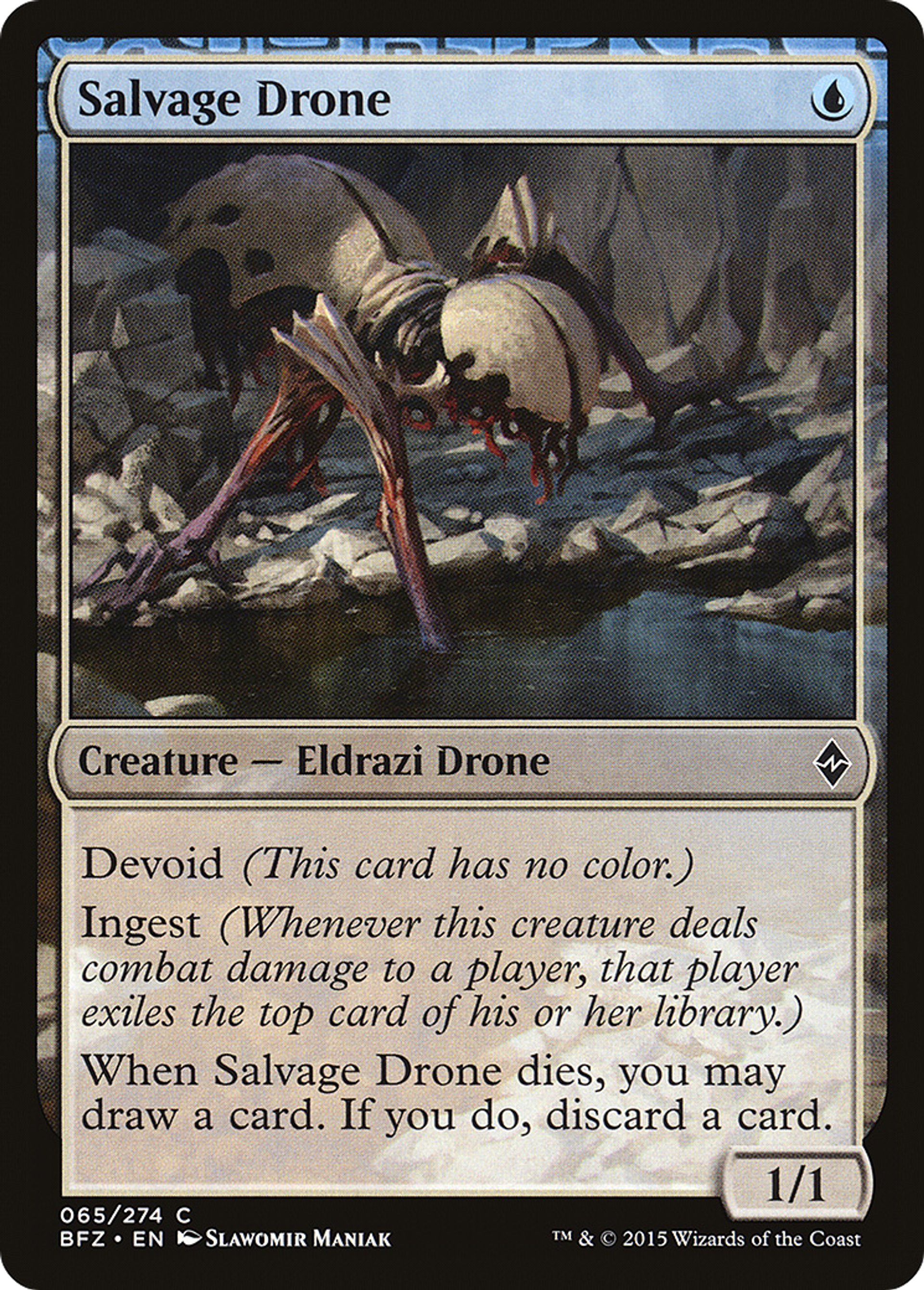 Salvage Drone — Battle for Zendikar — Magic: The Gathering