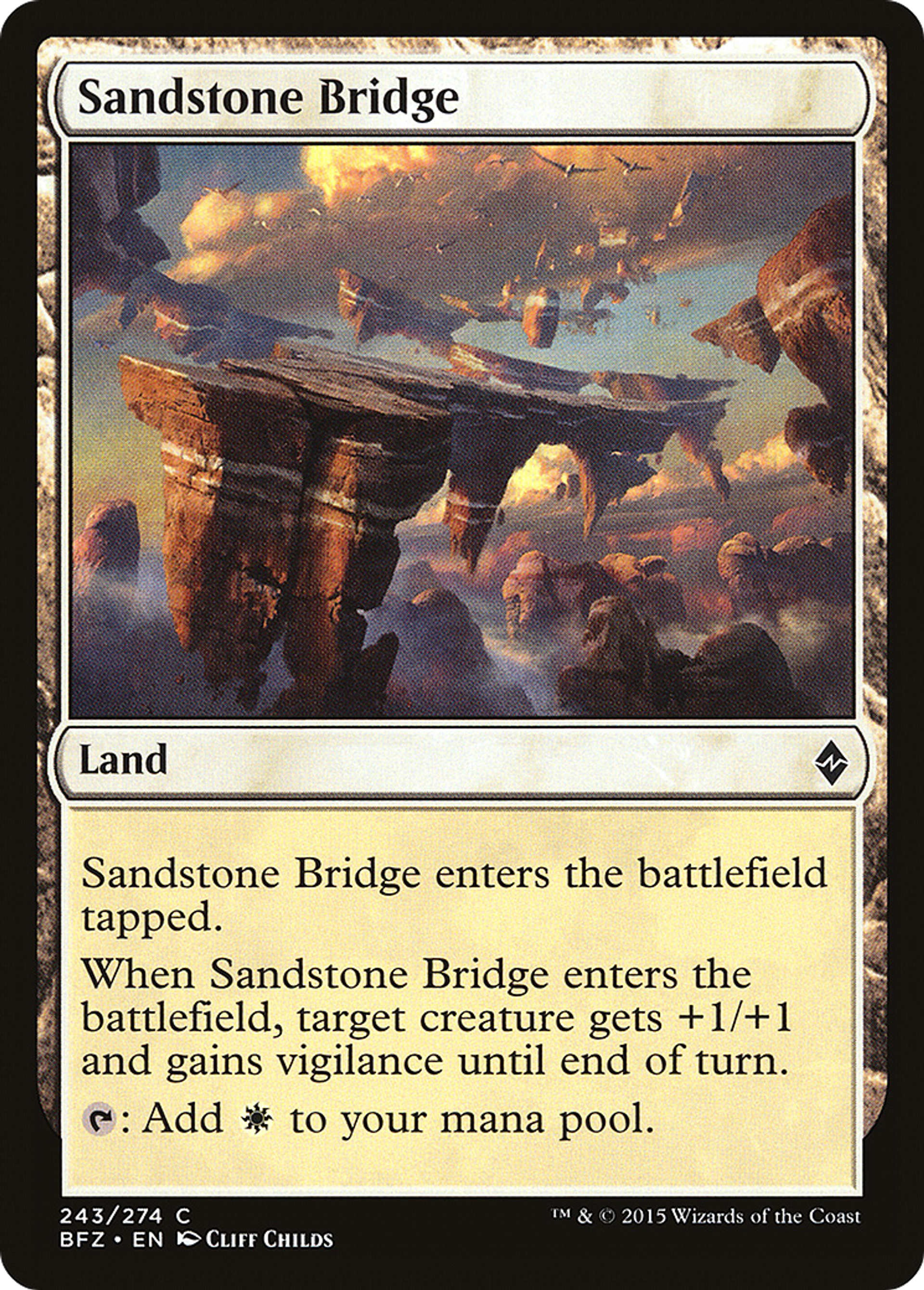 Sandstone Bridge — Battle for Zendikar — Magic: The Gathering
