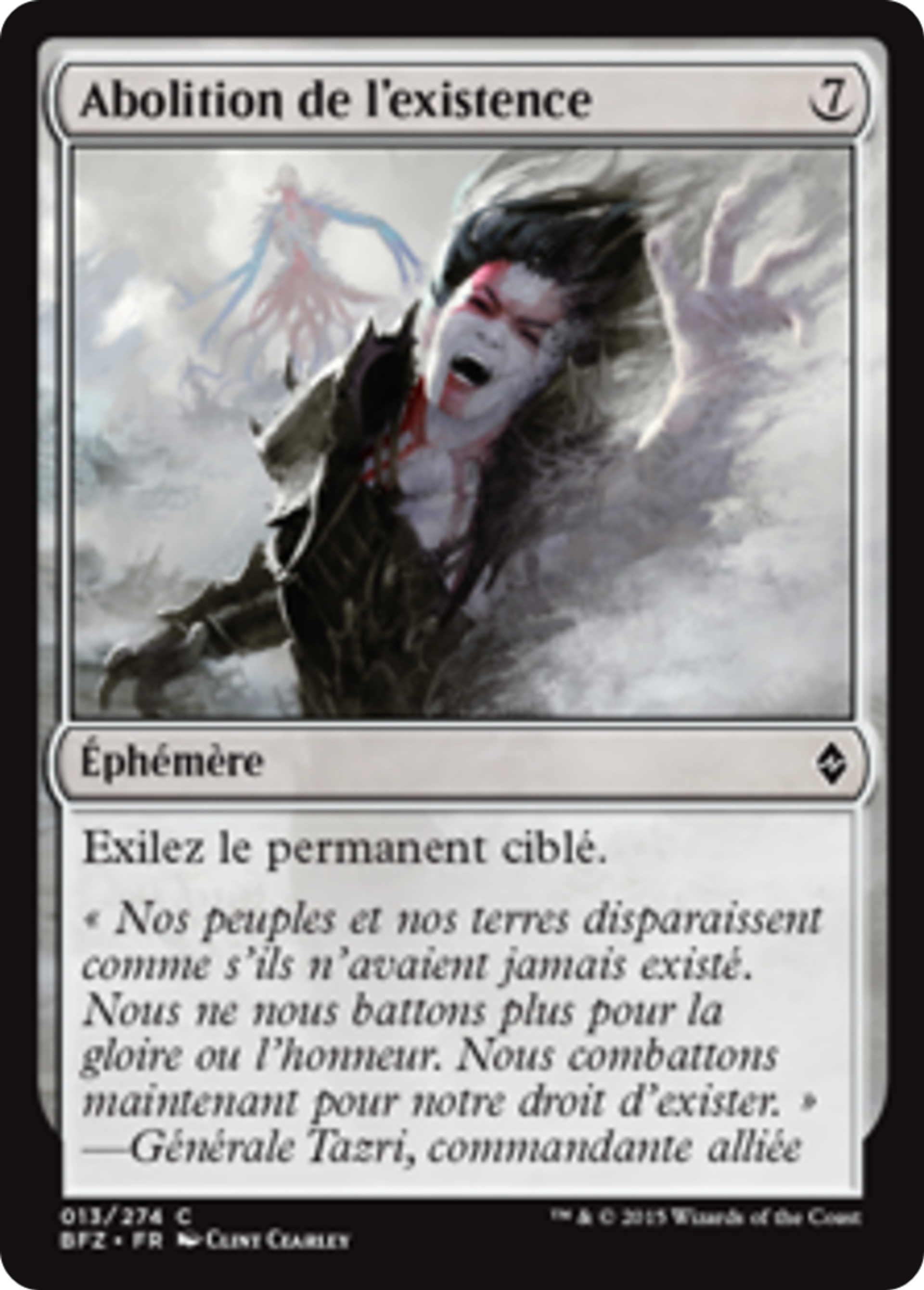 Abolition de l'existence — Battle for Zendikar — Magic: The Gathering