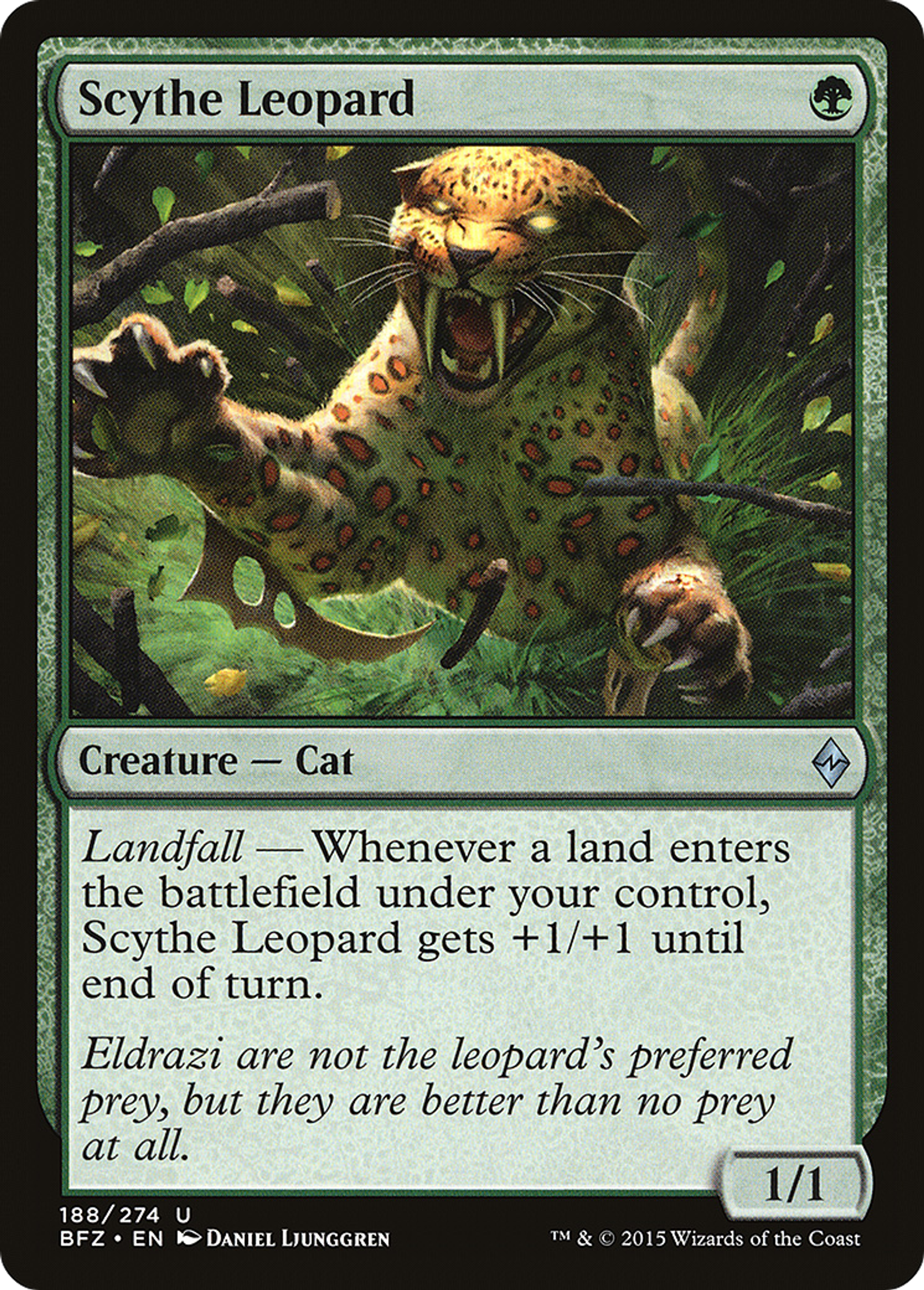 Scythe Leopard — Battle for Zendikar — Magic: The Gathering