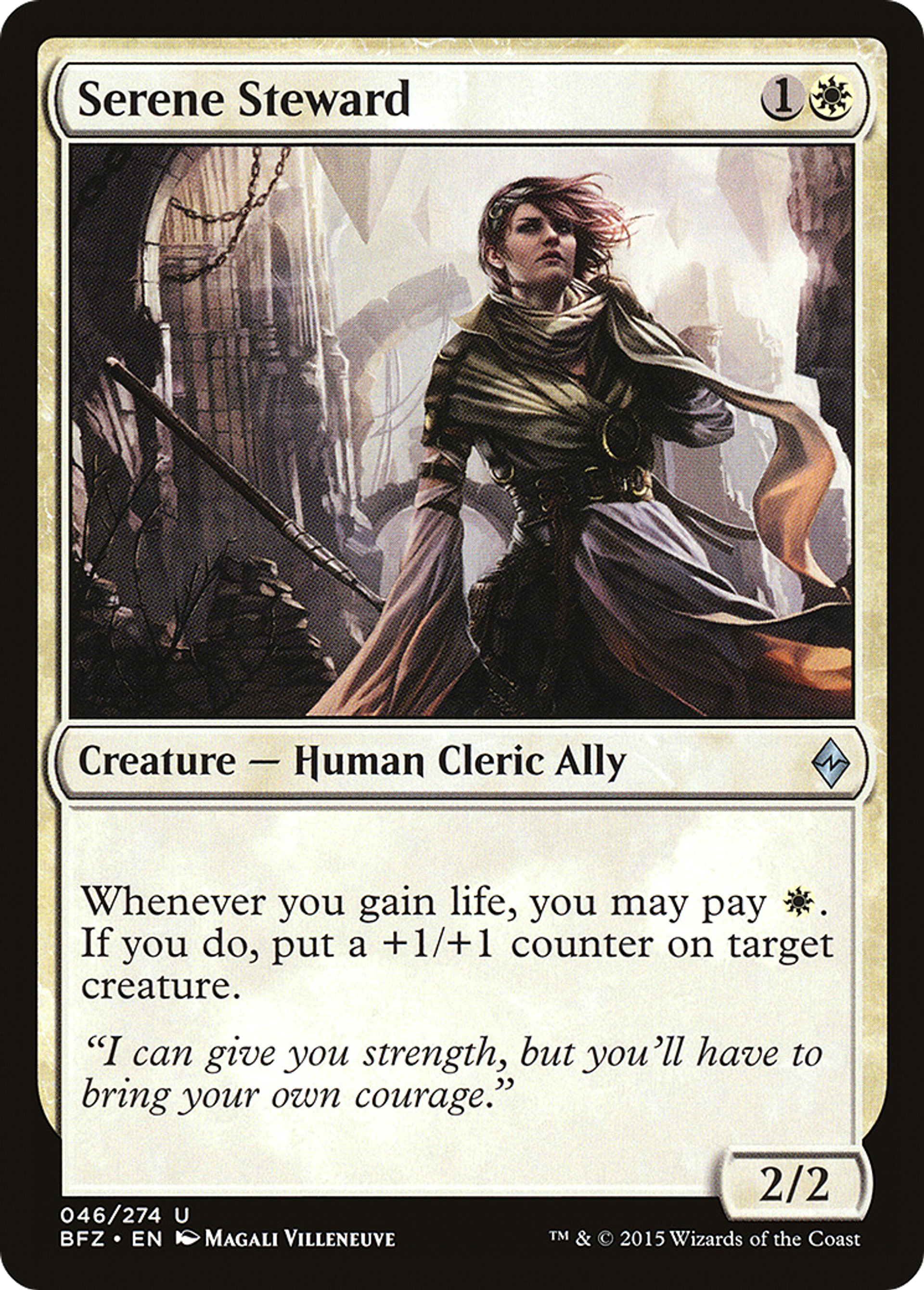 Serene Steward — Battle for Zendikar — Magic: The Gathering