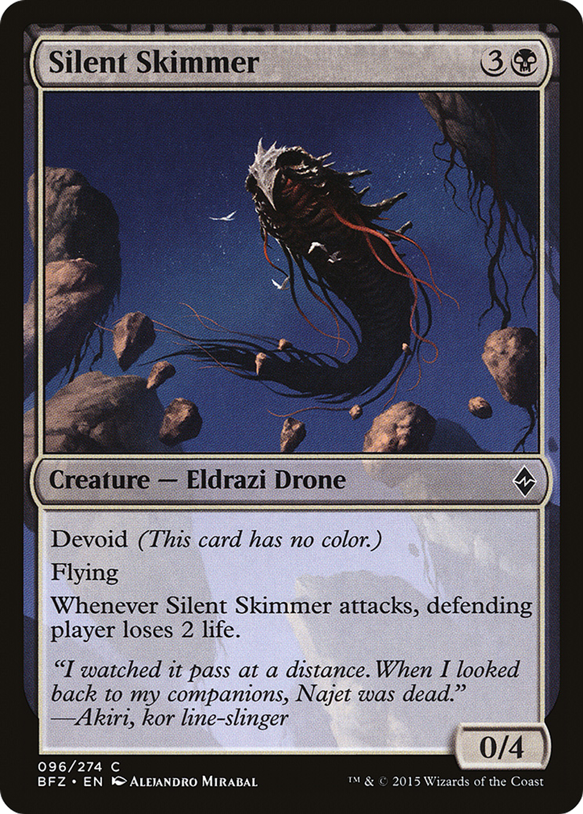 Silent Skimmer — Battle for Zendikar — Magic: The Gathering