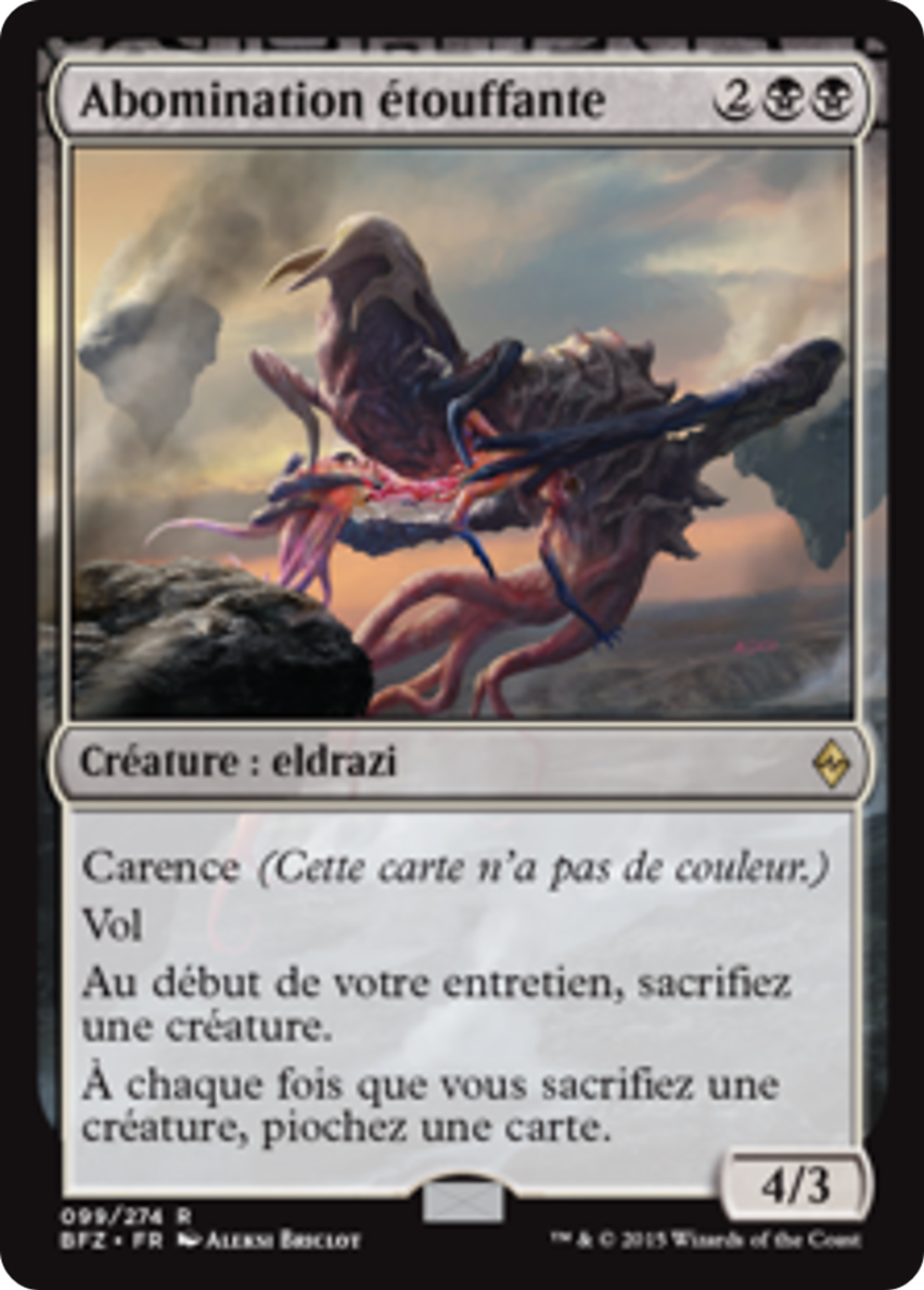 Abomination étouffante — Battle for Zendikar — Magic: The Gathering