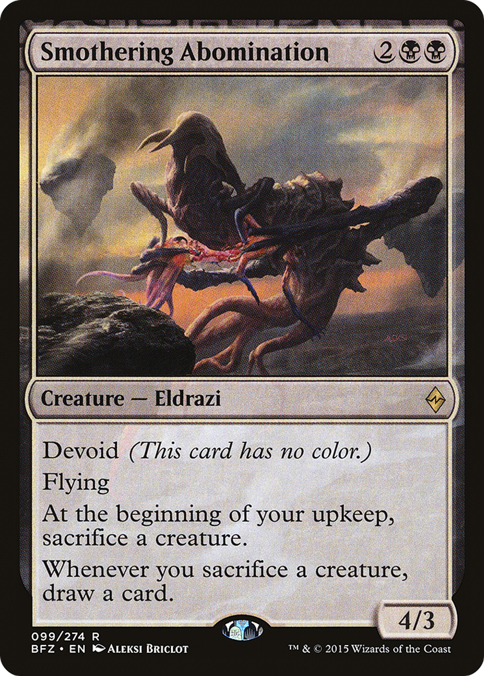 Smothering Abomination — Battle for Zendikar — Magic: The Gathering
