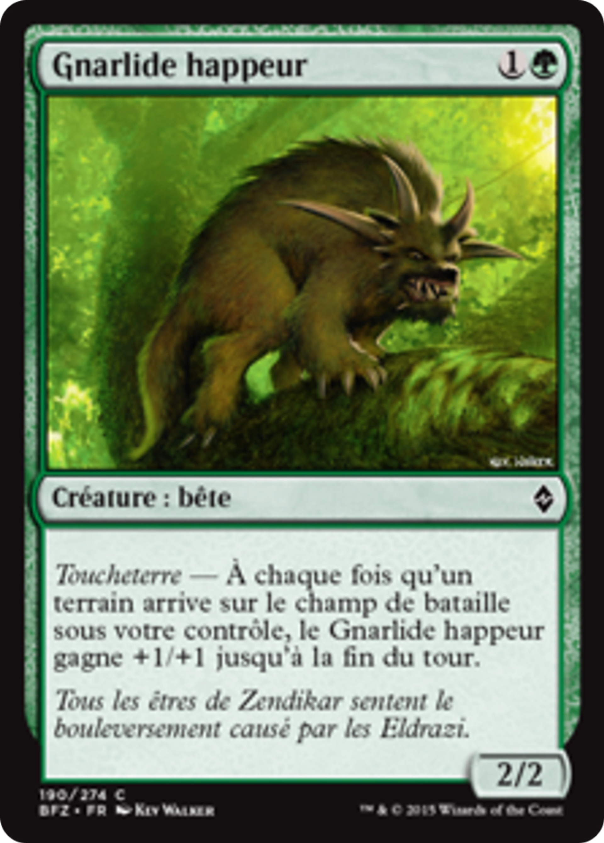 Gnarlide happeur — Battle for Zendikar — Magic: The Gathering