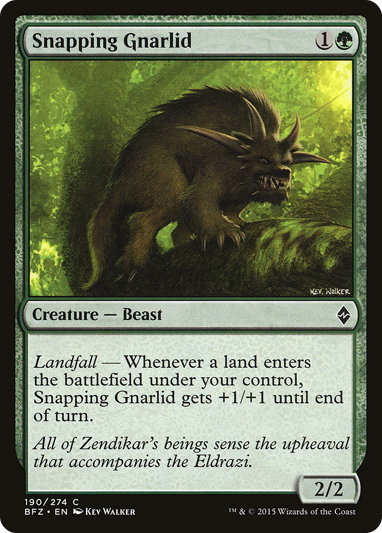 Snapping Gnarlid — Battle for Zendikar — Magic: The Gathering