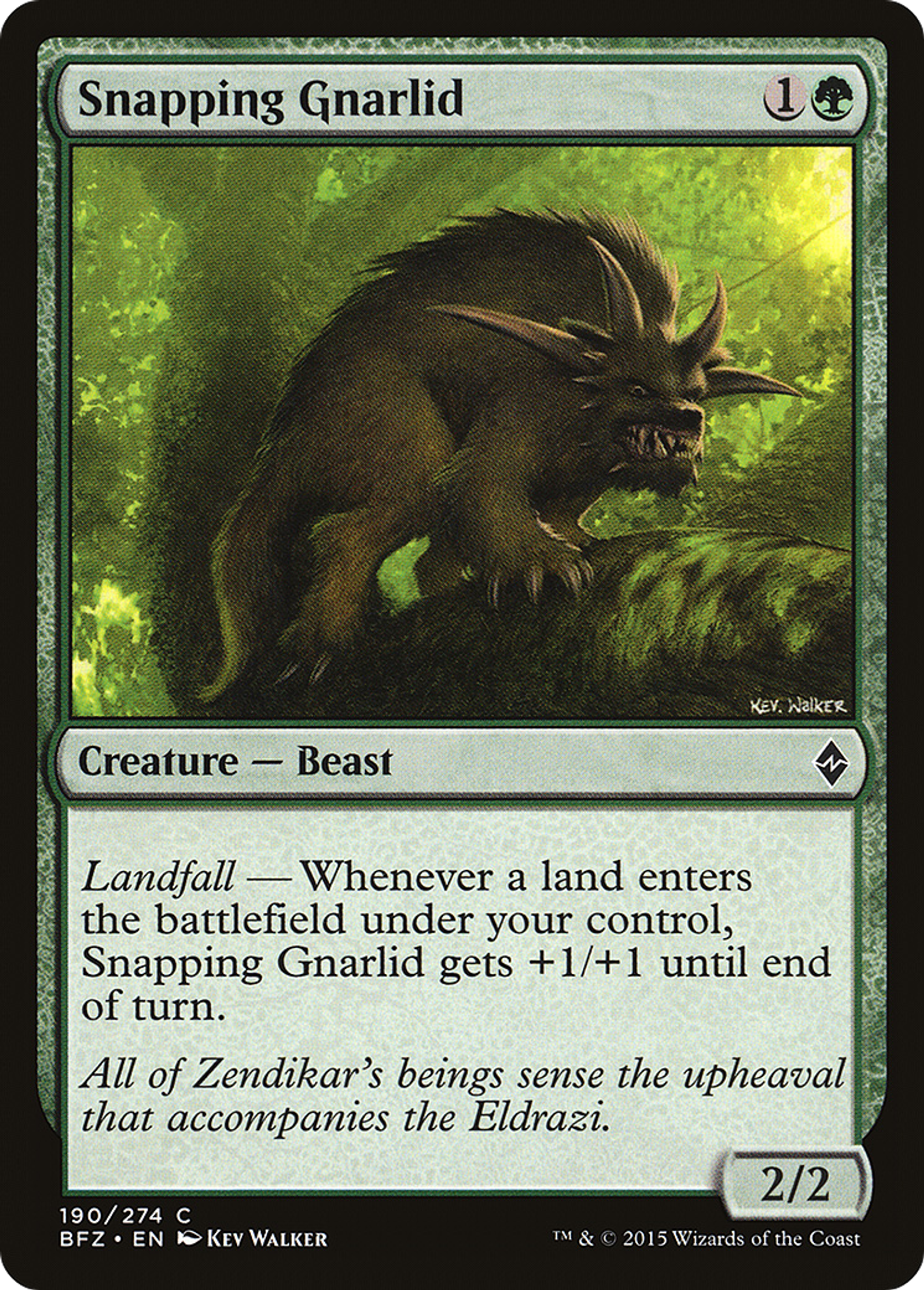 Snapping Gnarlid — Battle for Zendikar — Magic: The Gathering