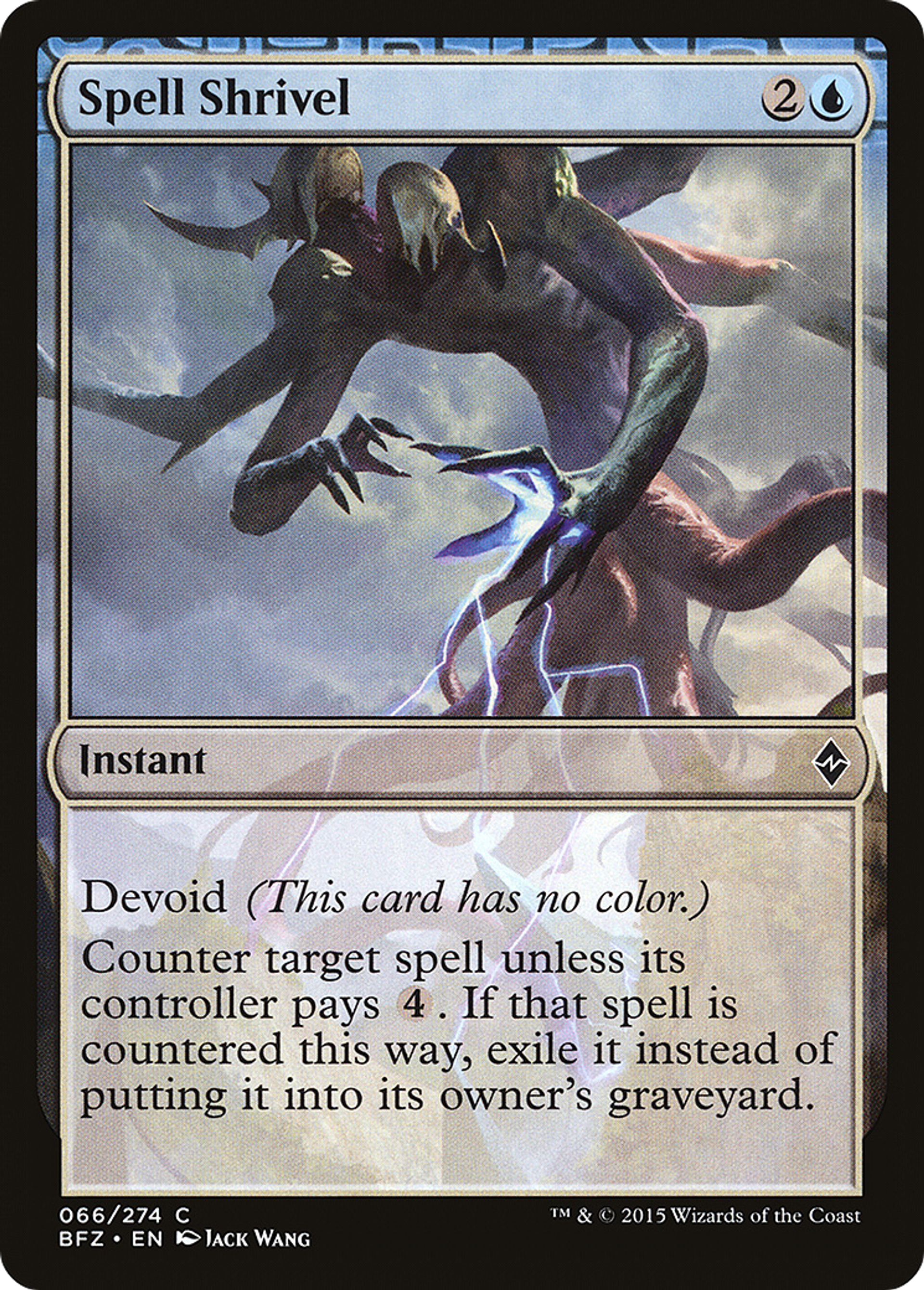 Dessiccation de sort — Battle for Zendikar — Magic: The Gathering