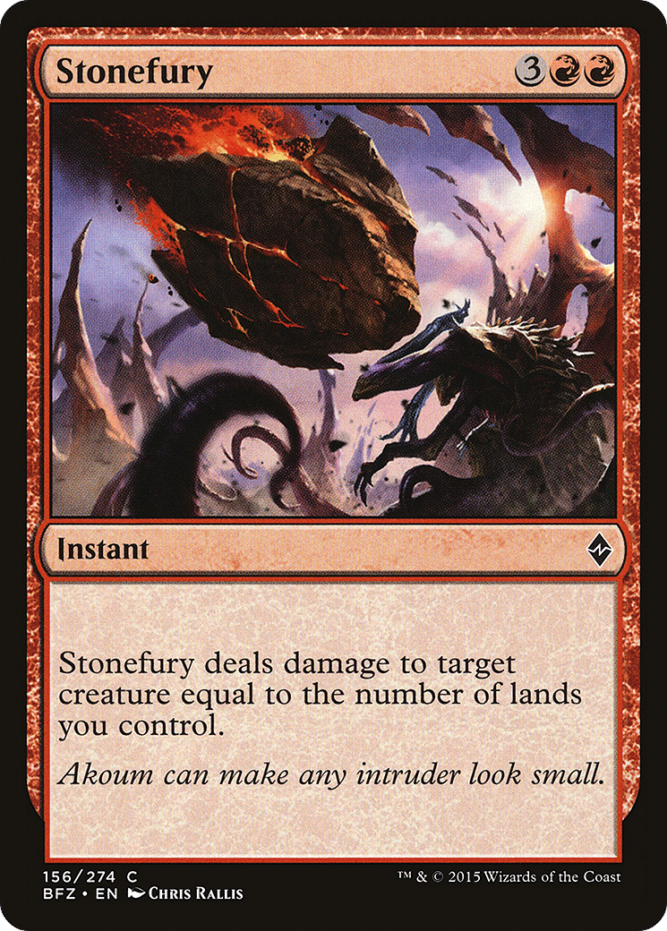 Stonefury — Battle for Zendikar — Magic: The Gathering