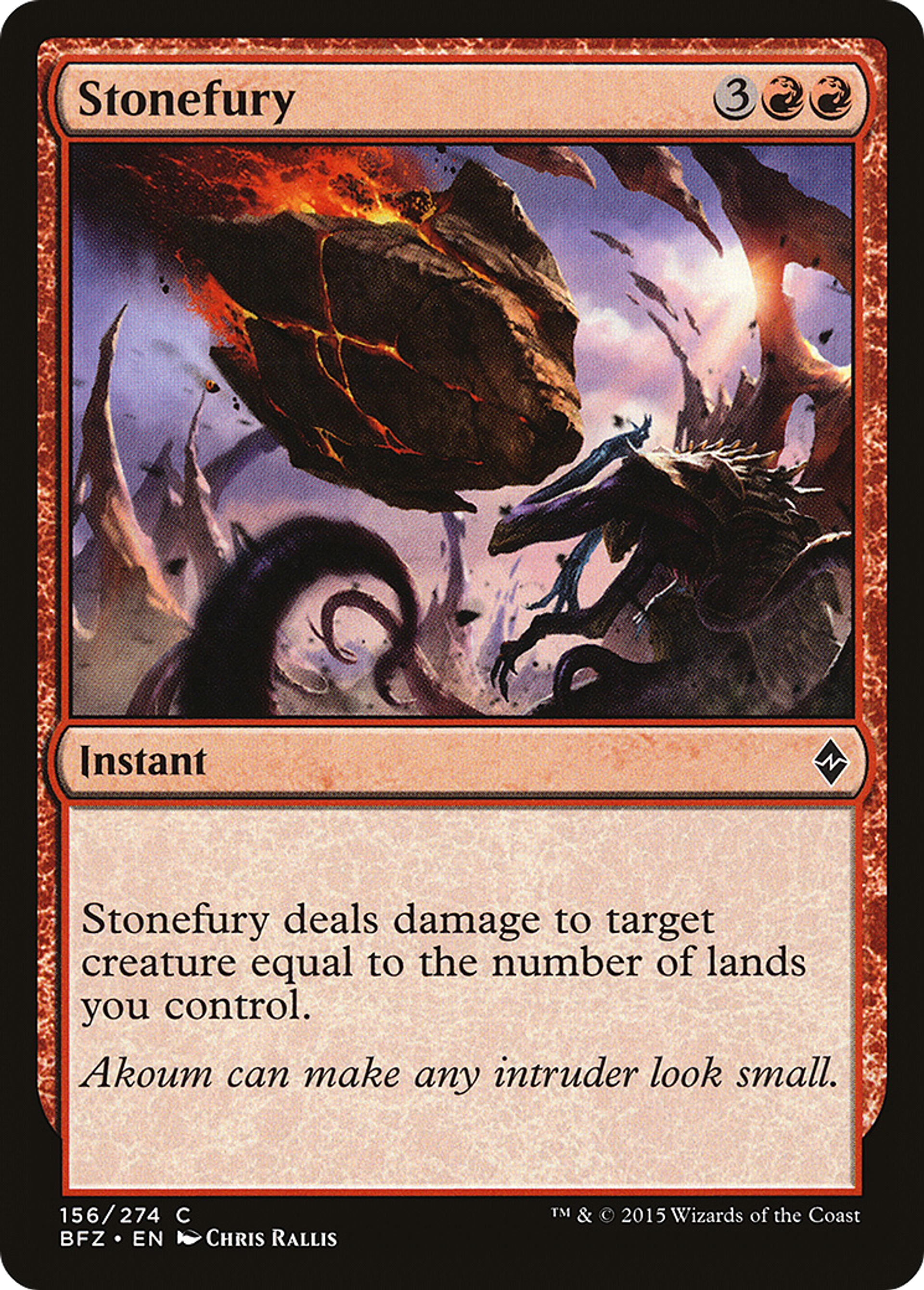 Stonefury — Battle for Zendikar — Magic: The Gathering