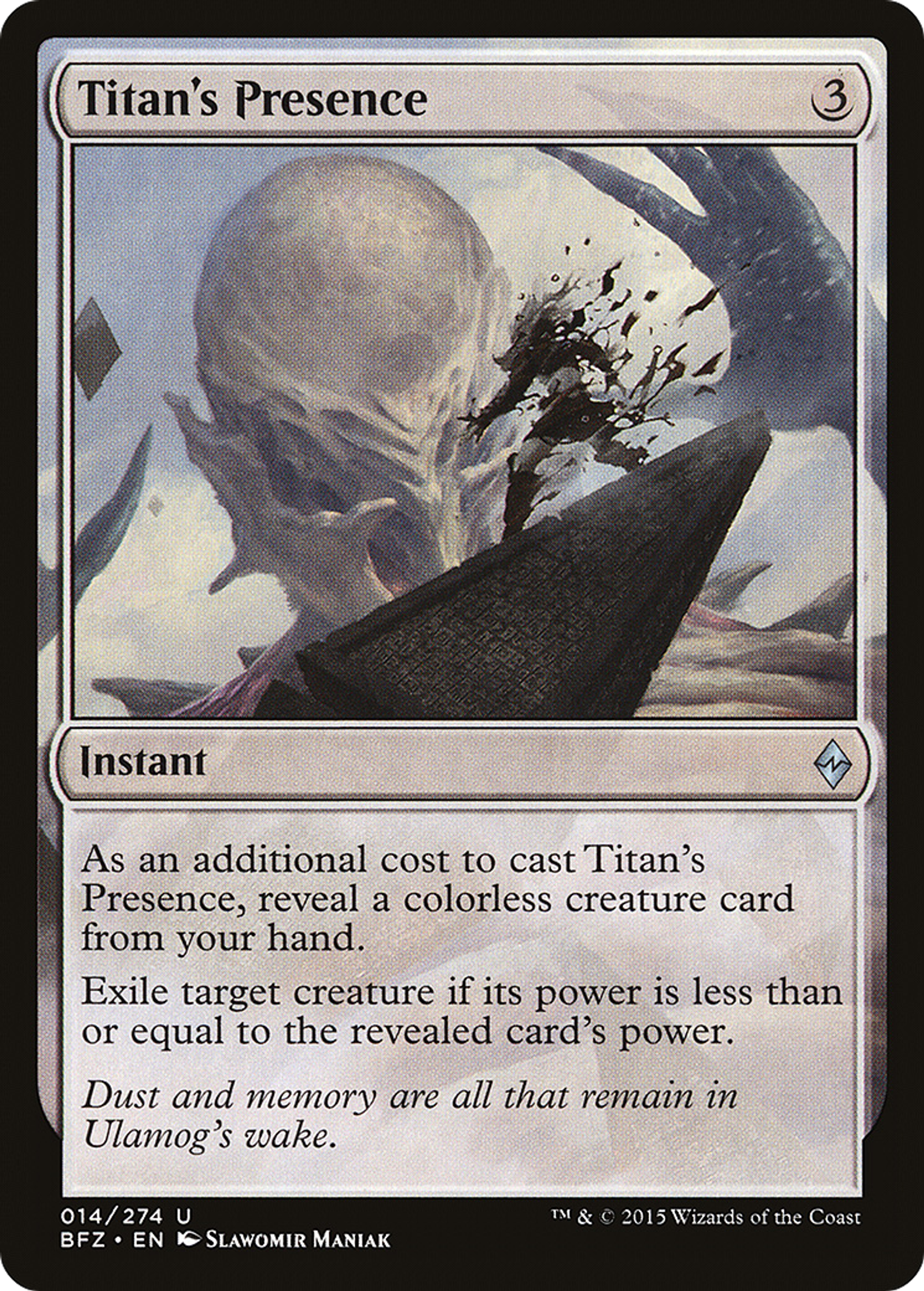 Présence du titan — Battle for Zendikar — Magic: The Gathering