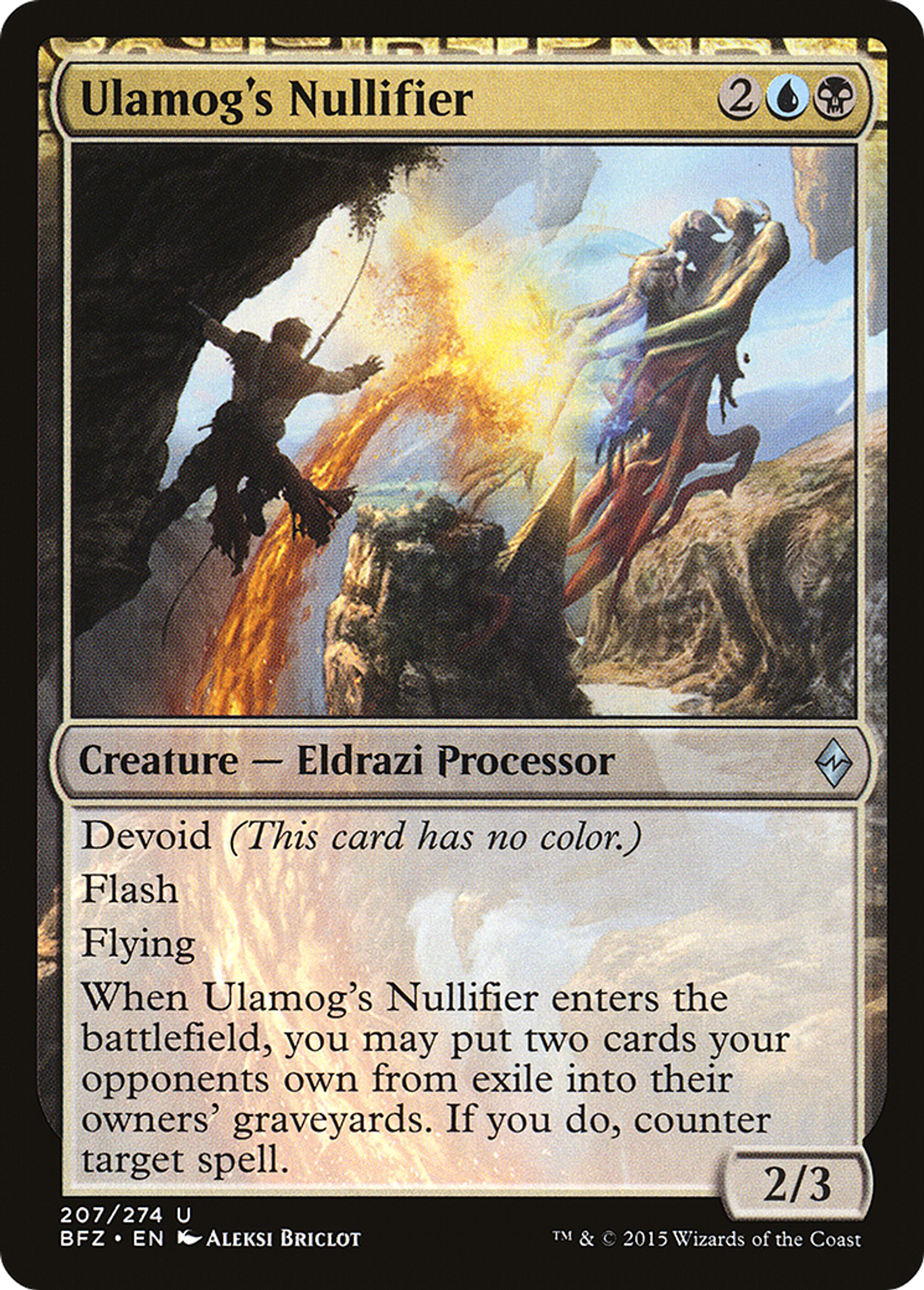 Ulamog's Nullifier — Battle for Zendikar — Magic: The Gathering