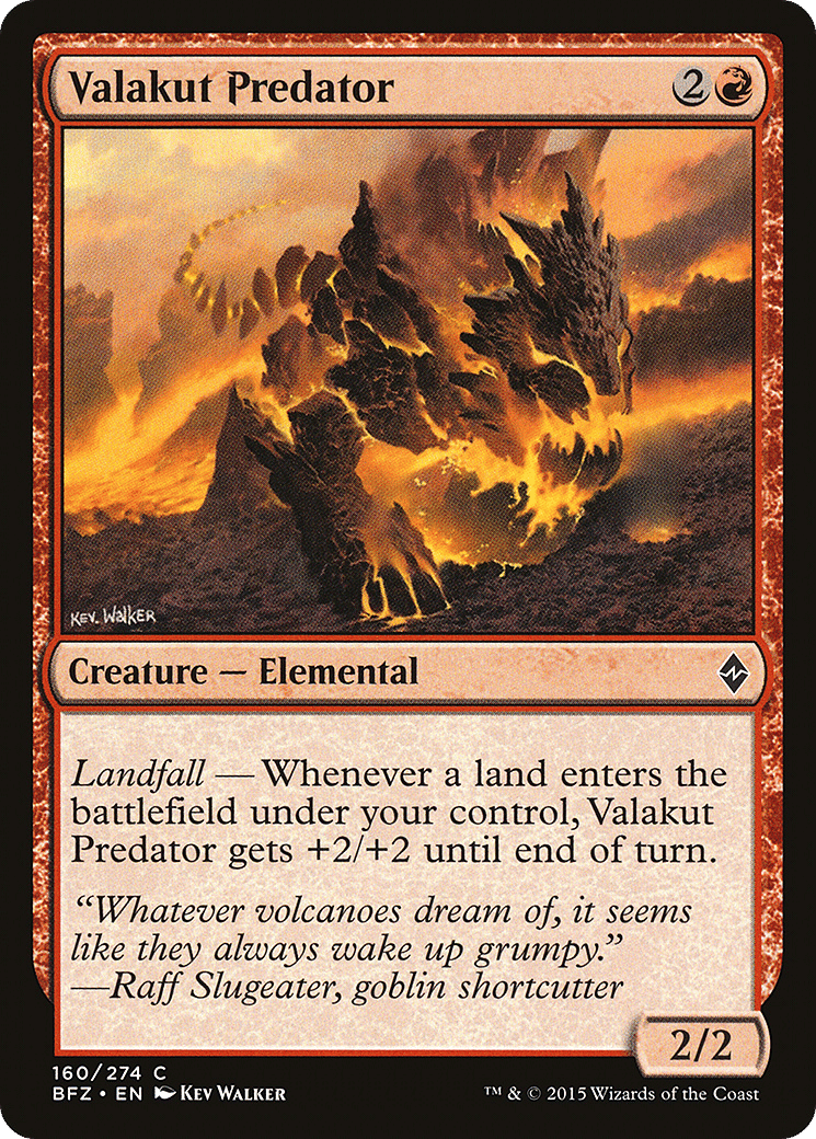 Valakut Predator — Battle for Zendikar — Magic: The Gathering