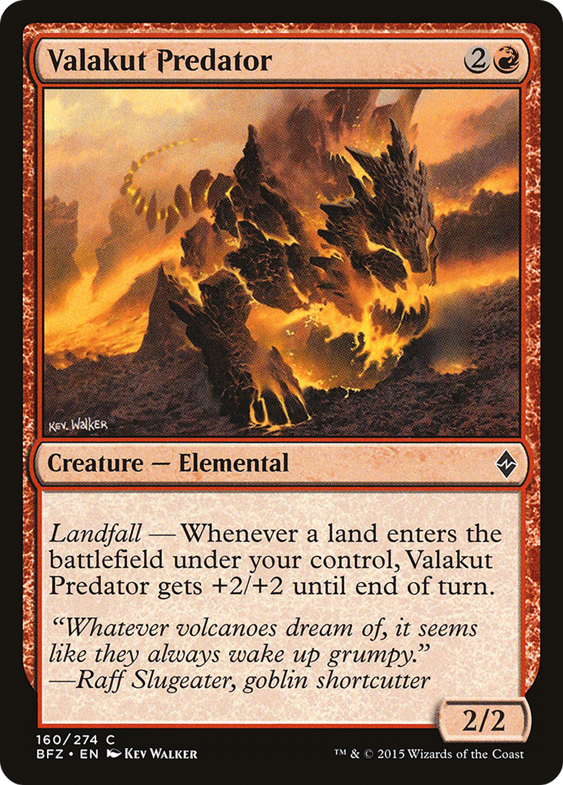 Valakut Predator — Battle for Zendikar — Magic: The Gathering