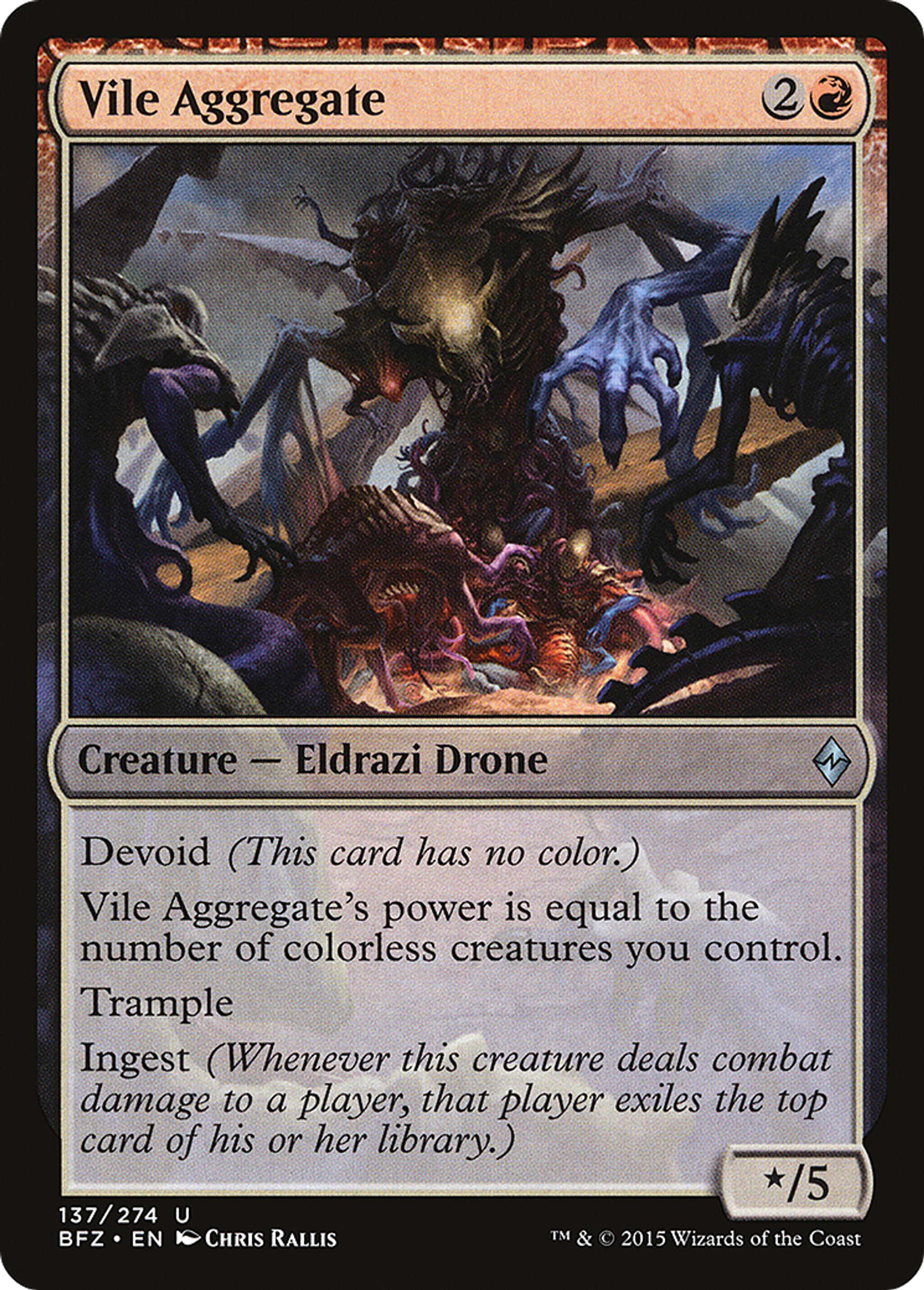 Vile Aggregate — Battle for Zendikar — Magic: The Gathering