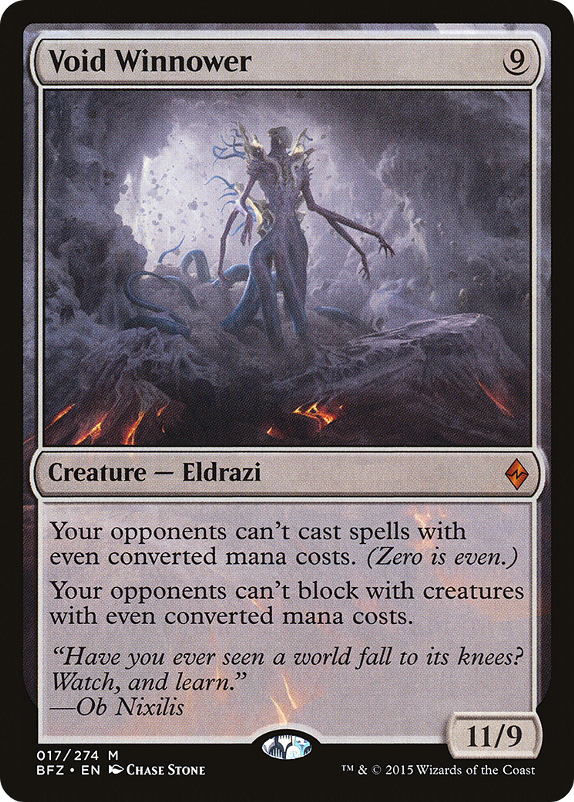 Void Winnower — Battle for Zendikar — Magic: The Gathering
