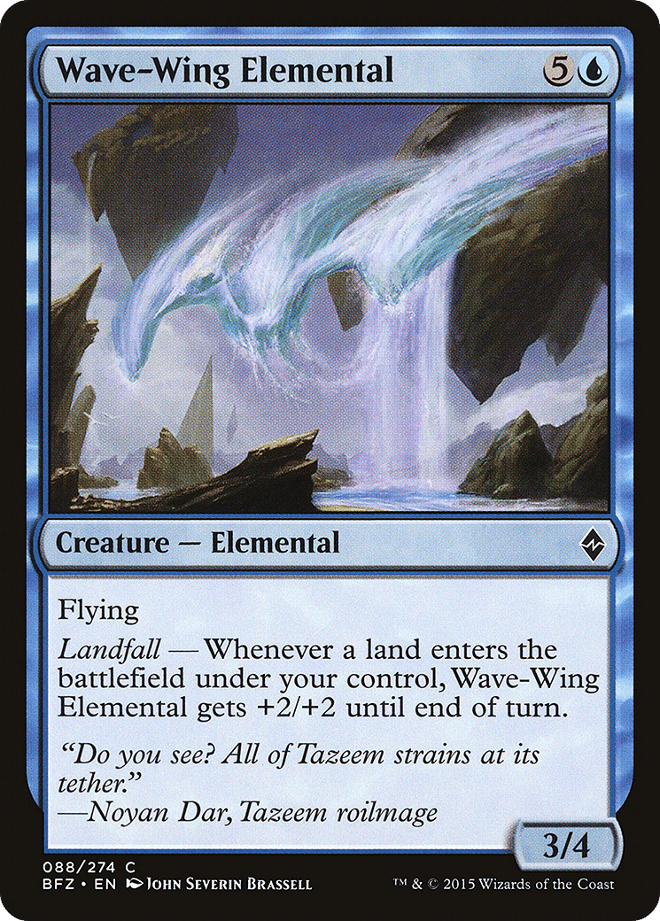Wave-Wing Elemental — Battle for Zendikar — Magic: The Gathering