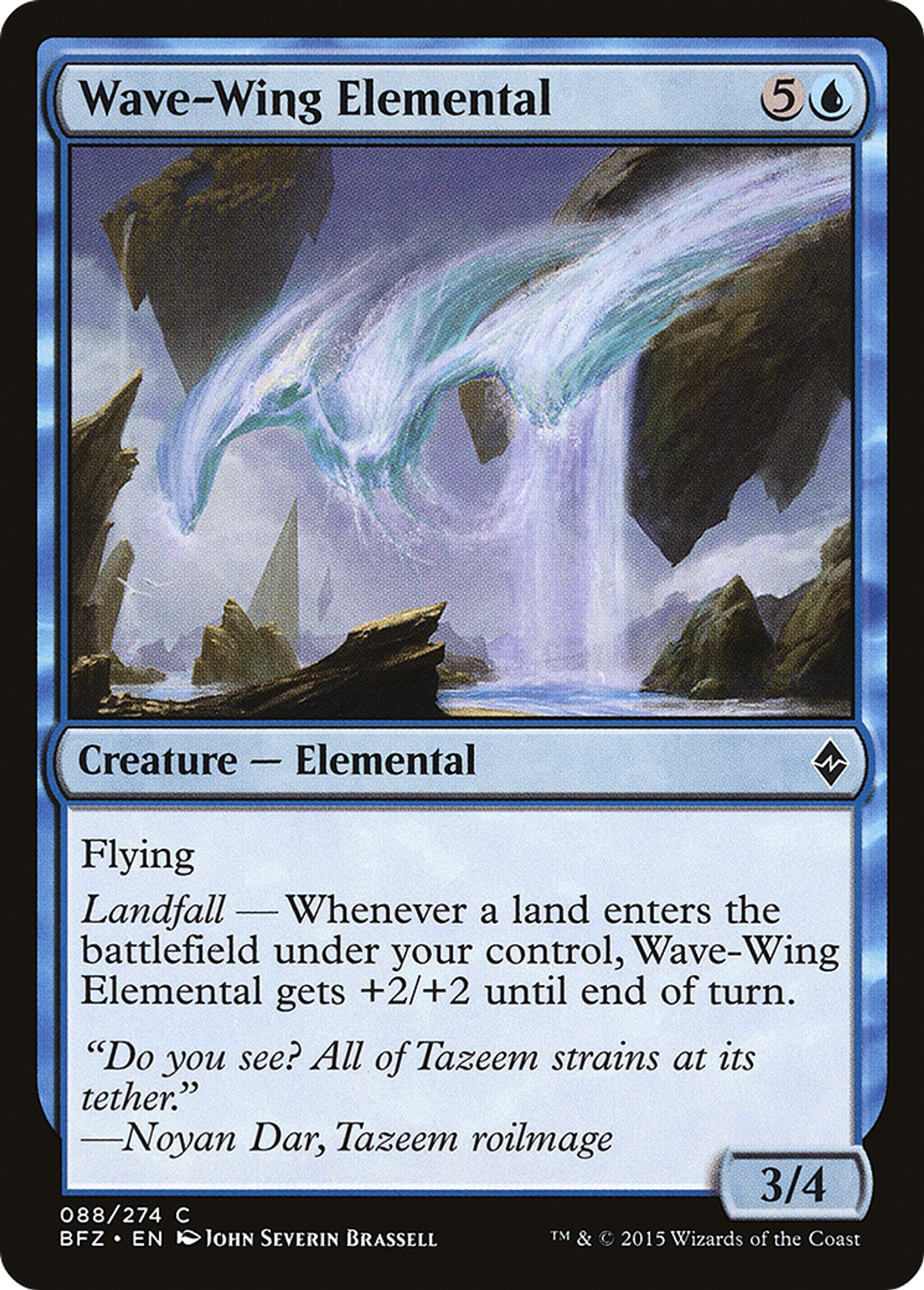 Wave-Wing Elemental — Battle for Zendikar — Magic: The Gathering