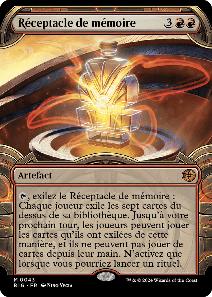 Réceptacle de mémoire — The Big Score — Magic: The Gathering