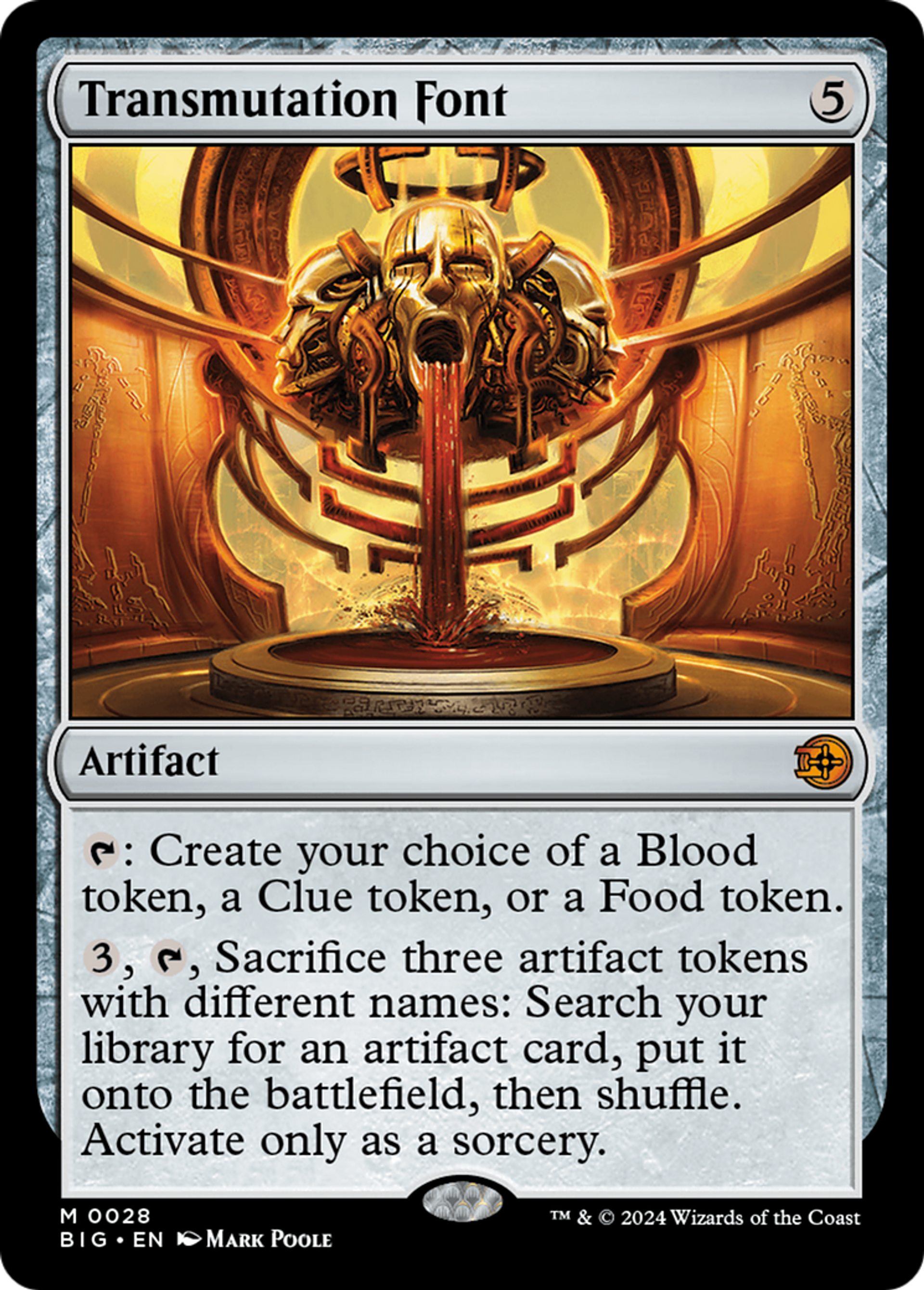 Transmutation Font — The Big Score — Magic: The Gathering
